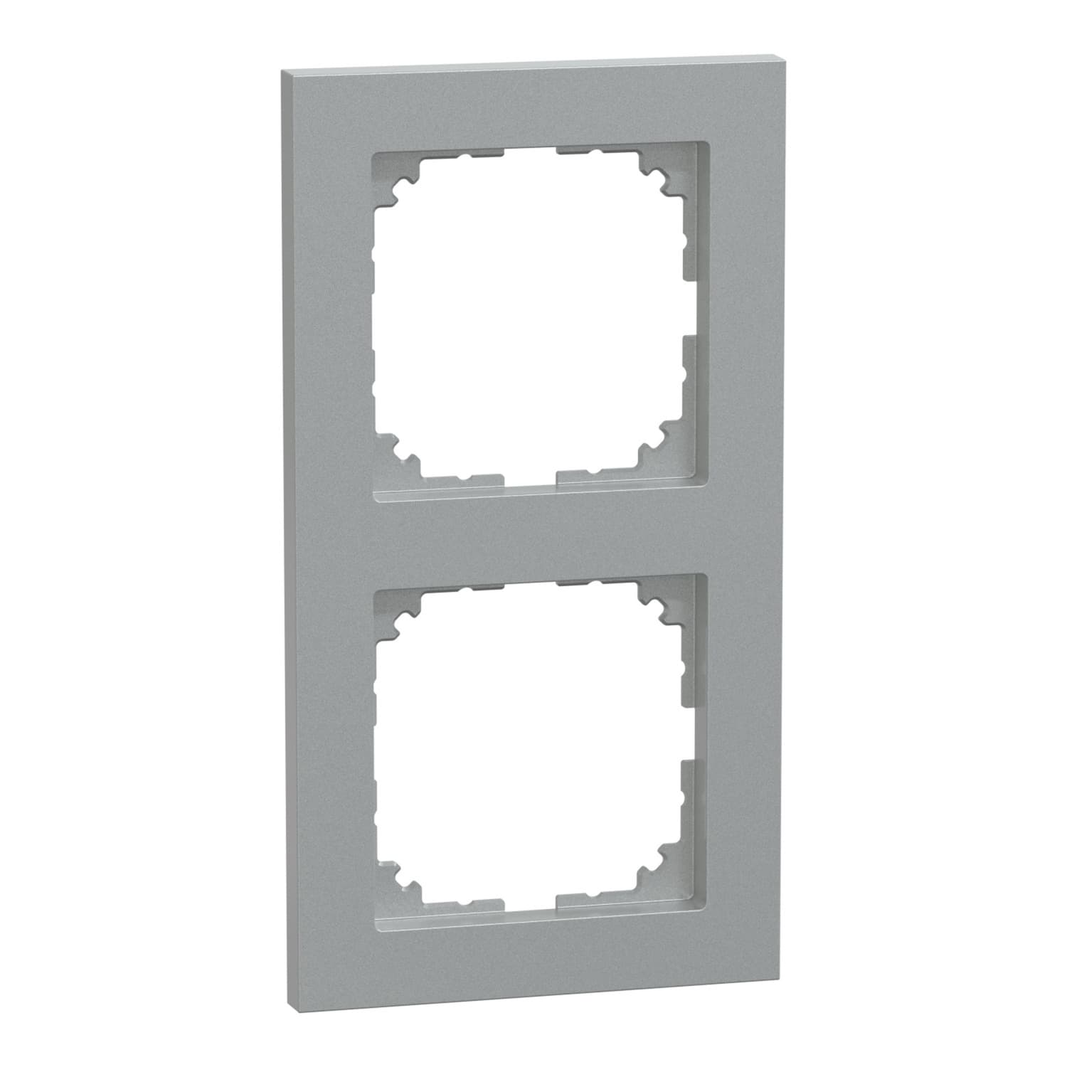 Rahmen zweifach, Thermoplast, matt, Schutzart IP20, Klemmbefestigung, 83x154x12 mm
