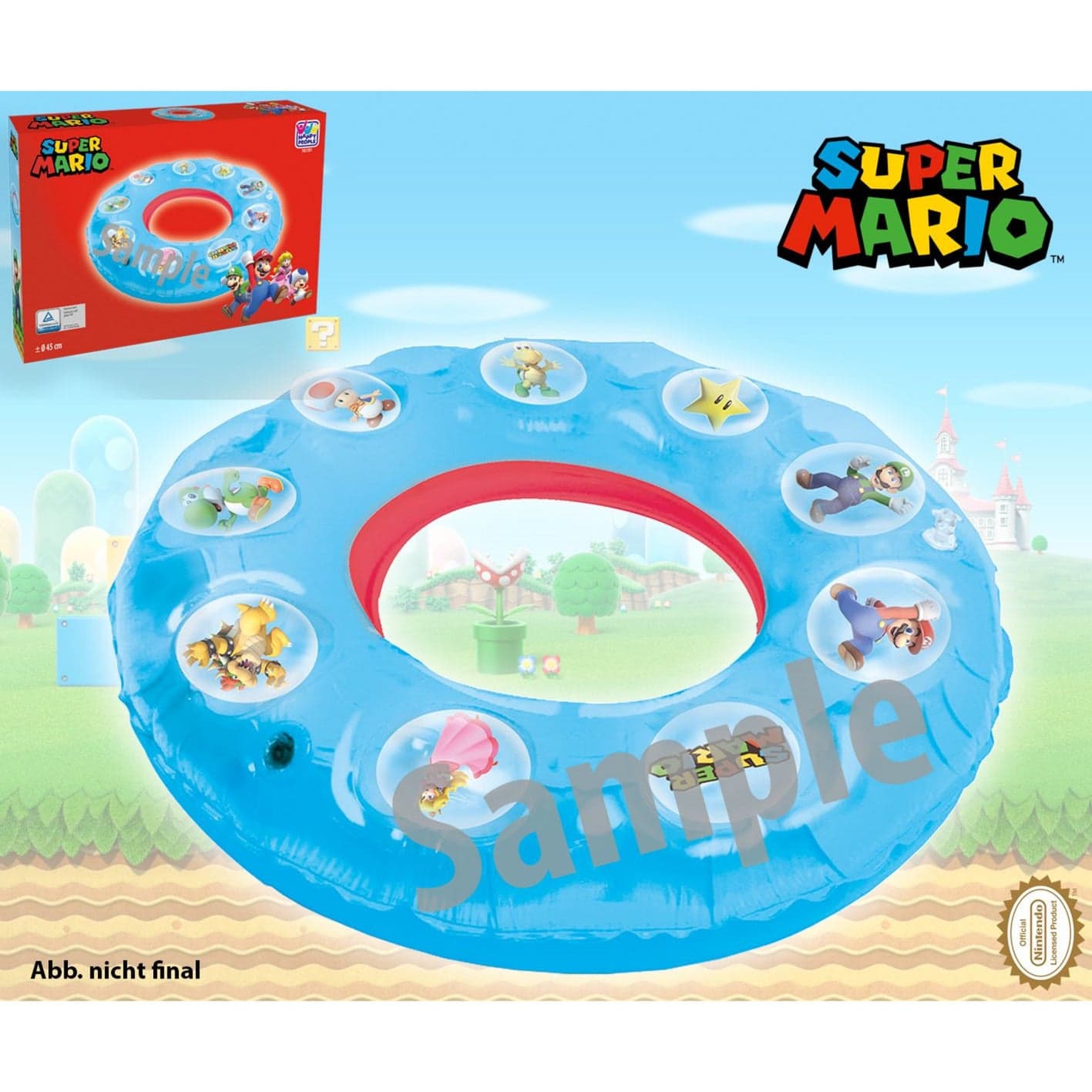 Super Mario Schwimmring mit einem Durchmesser von 98 Zentimeter