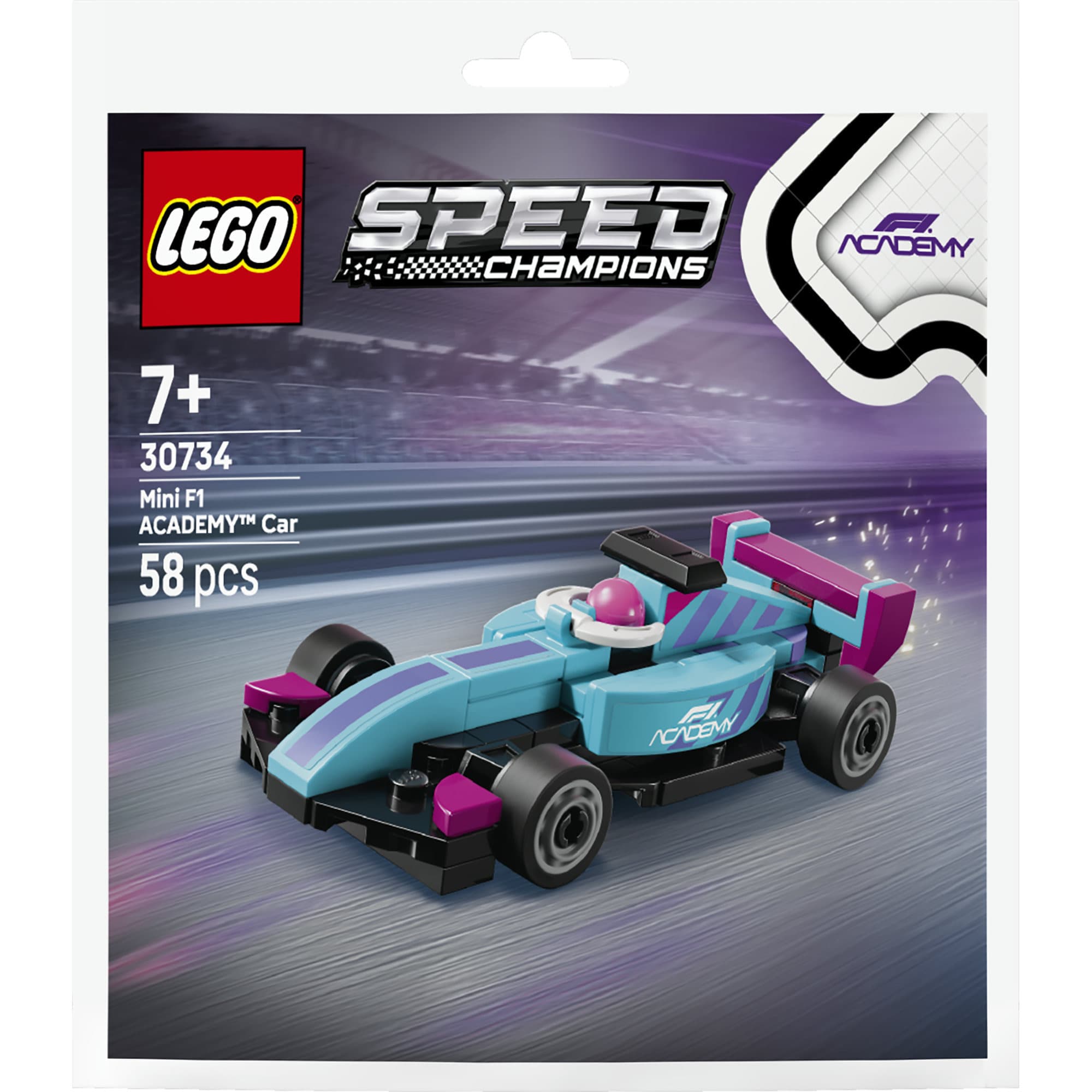 30734 Speed Champions F1 ACADEMY Mini-Auto, Konstruktionsspielzeug