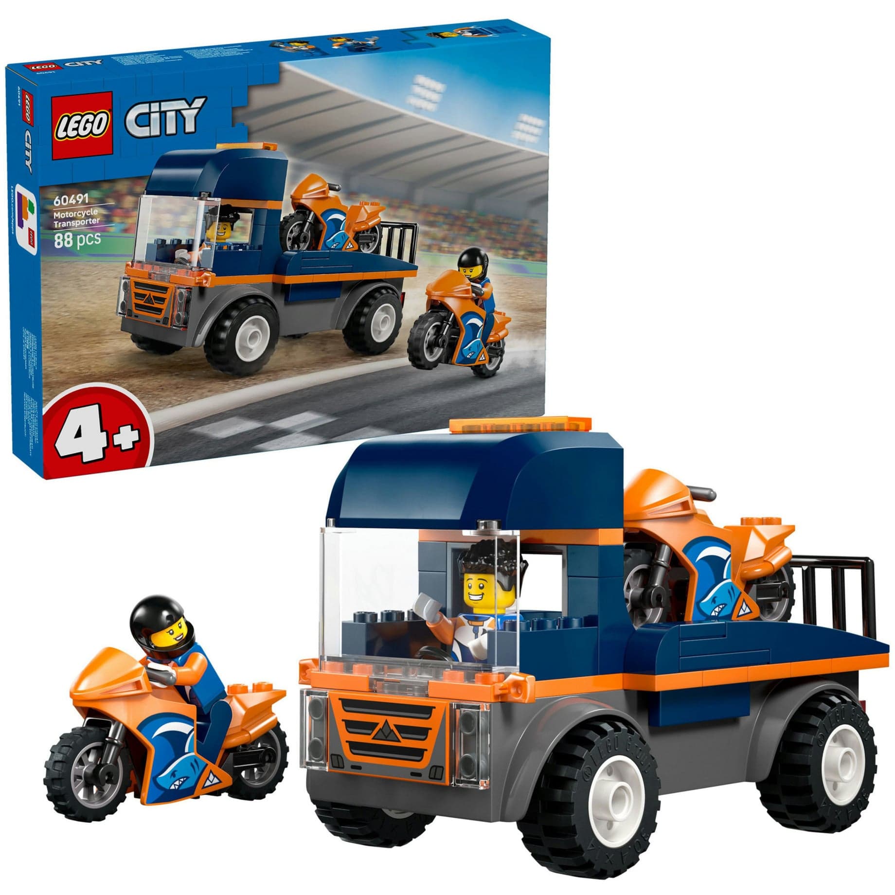 60491 City Motorradtransporter, Konstruktionsspielzeug