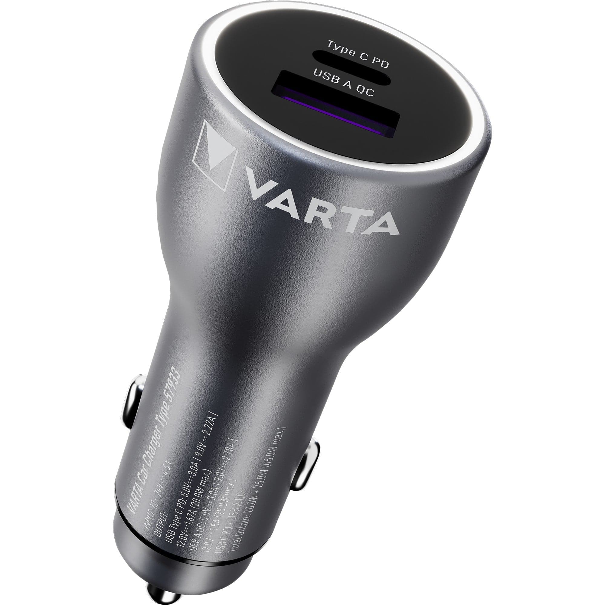 Ladegerät Car Charger KFZ, USB-A + USB-C, 45 Watt