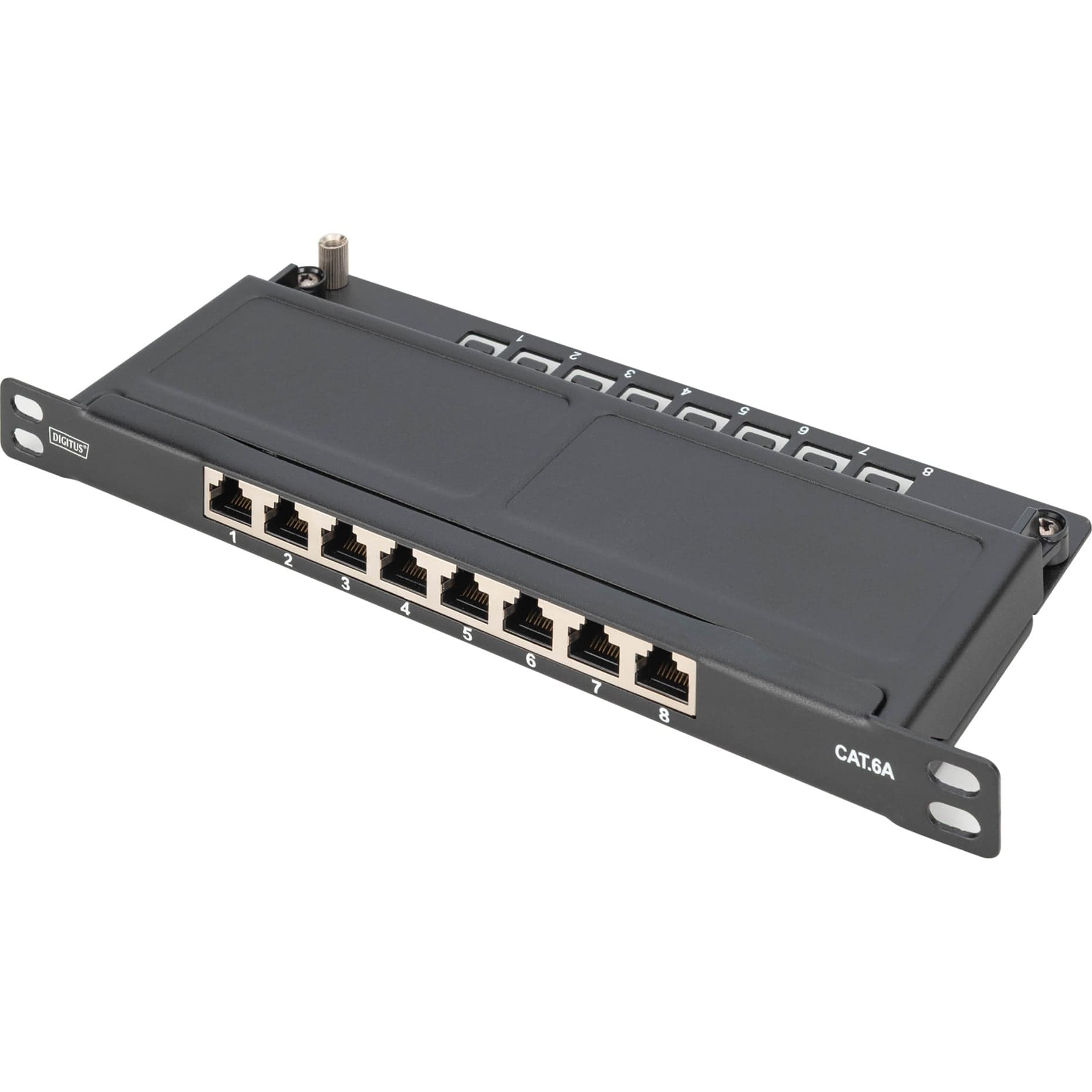 CAT 6A, Klasse EA Slim Patchpanel, 8 Port