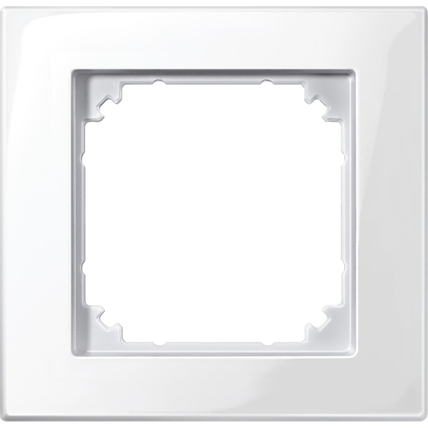 M-PLAN Rahmen 1-fach polarweiß glänzend Thermoplast Abdeckrahmen 515119