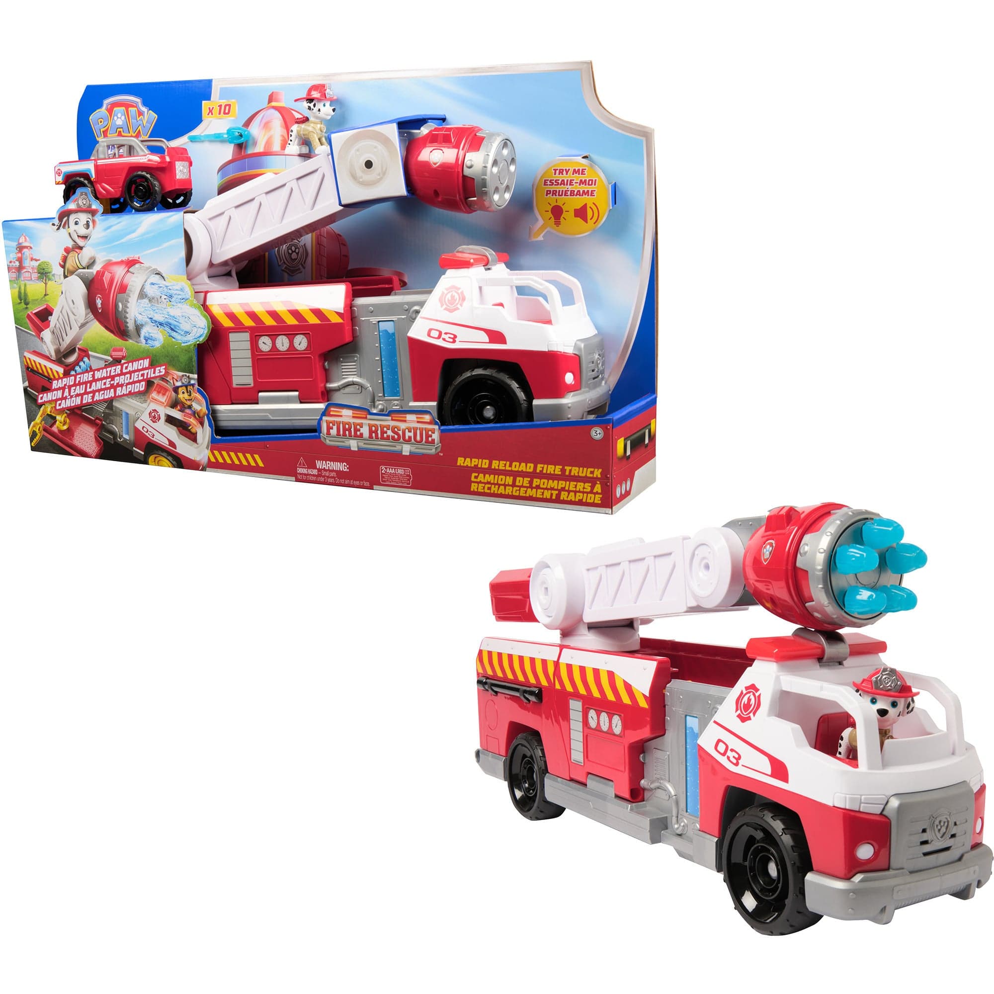 Paw Patrol Fire Rescue - Marshalls Deluxe Feuerwehr-Truck, Spielfahrzeug