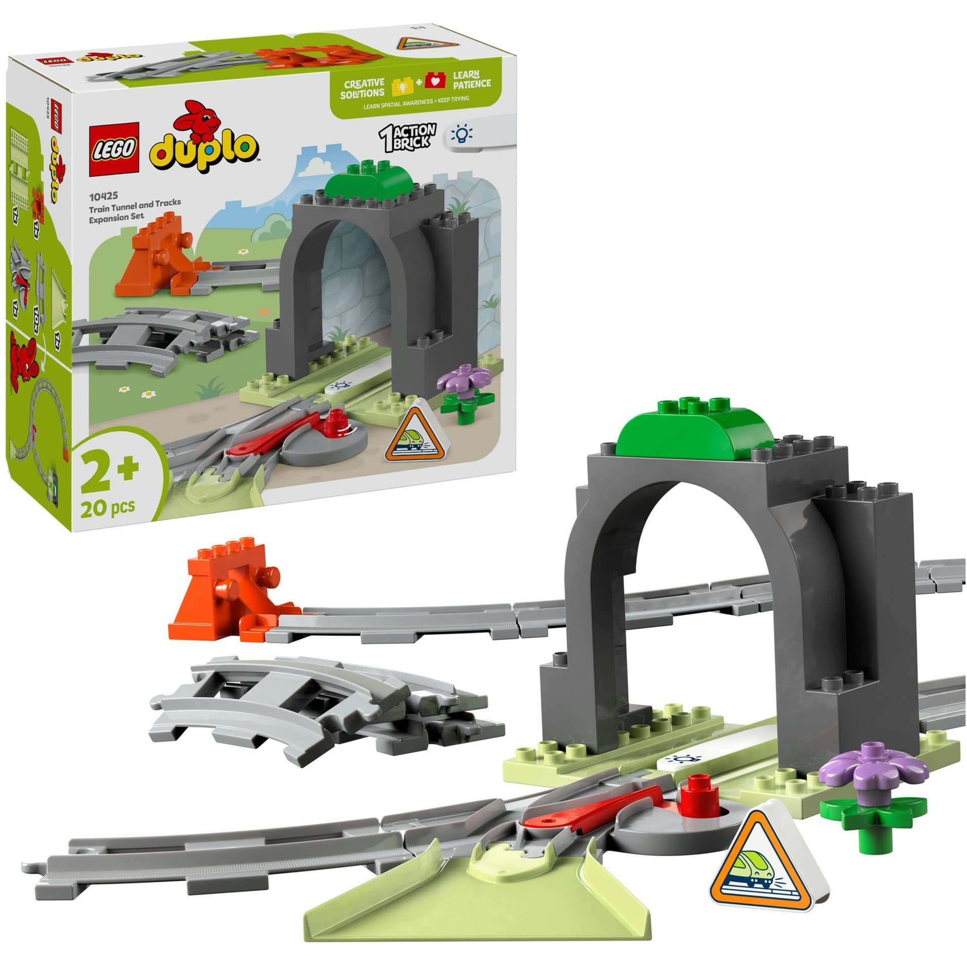 10425 DUPLO Town Eisenbahntunnel und Schienen Erweiterungsset, Konstruktionsspielzeug
