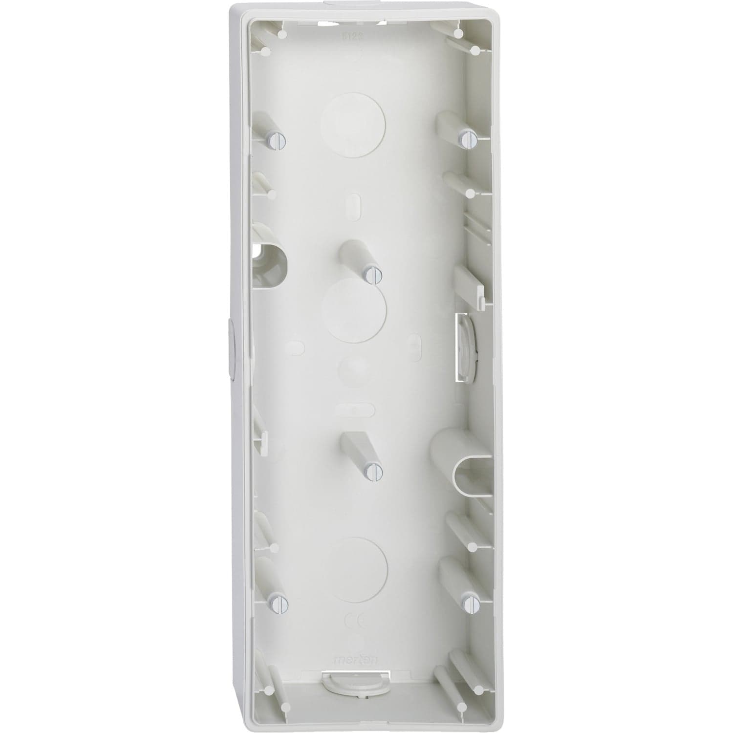 Aufputzgehäuse 3-fach mit geschlossenem Boden und Führungsnuten, IP20, 80x224x37 mm