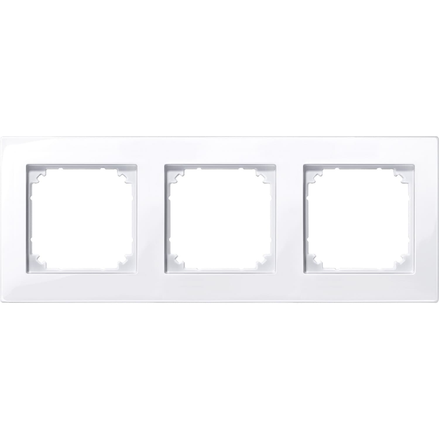 M-PLAN Rahmen 3-fach, Thermoplast brillant, antibakteriell, glänzend, IP20, 85,8x225,8x10,1 mm