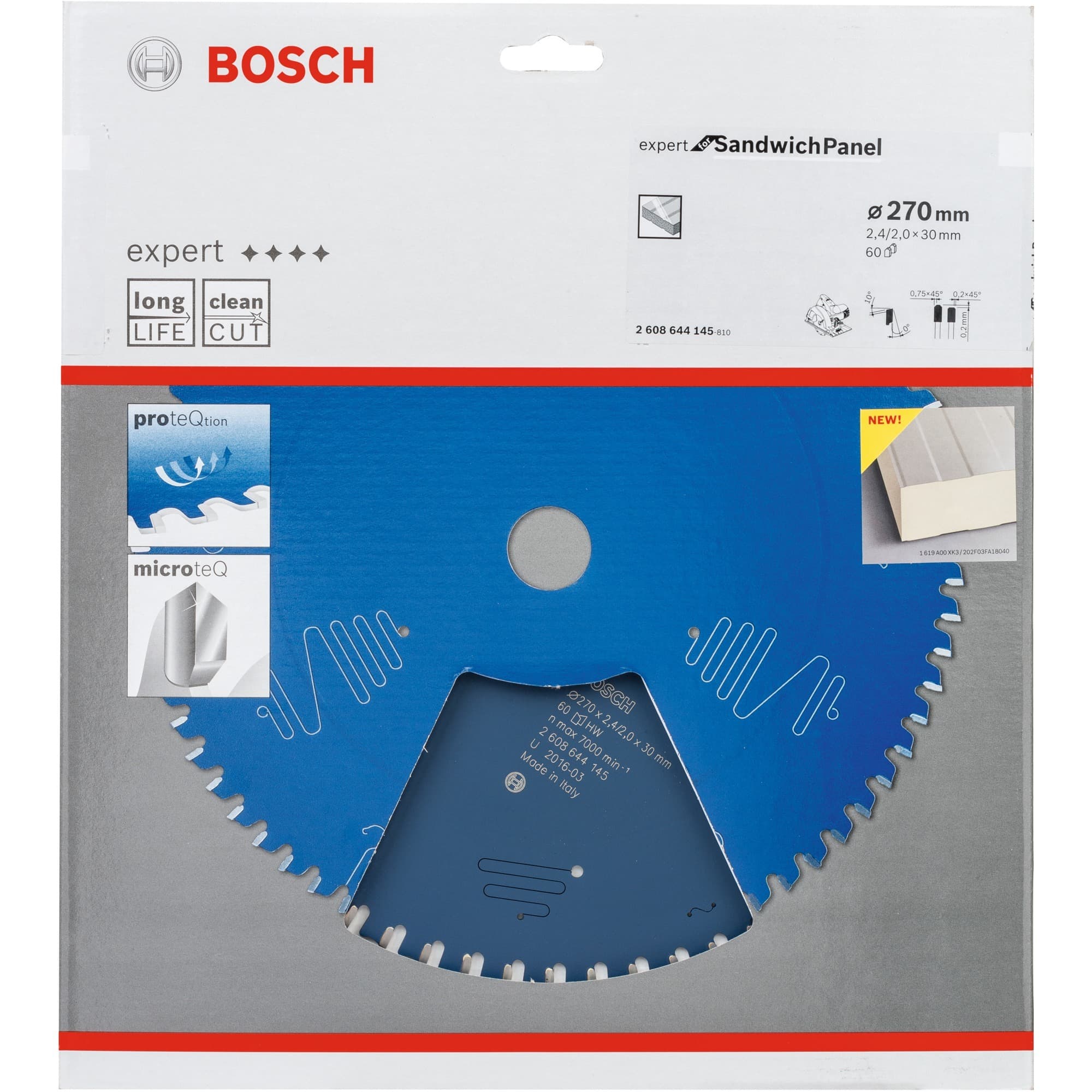 EXPERT Sandwich Panel Kreissägeblatt, Ø 270mm, 60Z