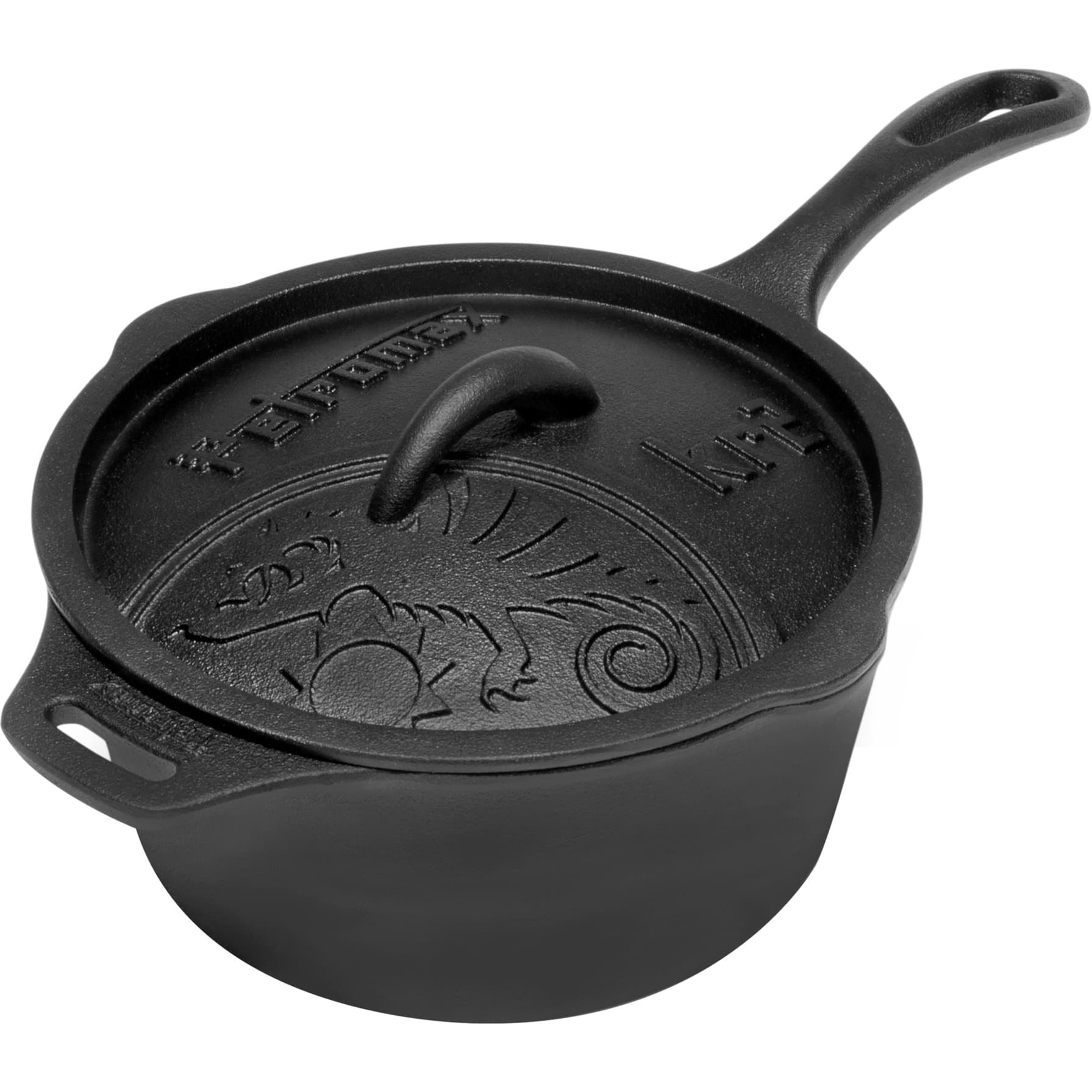 Gusseiserne Kasserolle kr2, mit Aroma-Profil-Deckel, Topf