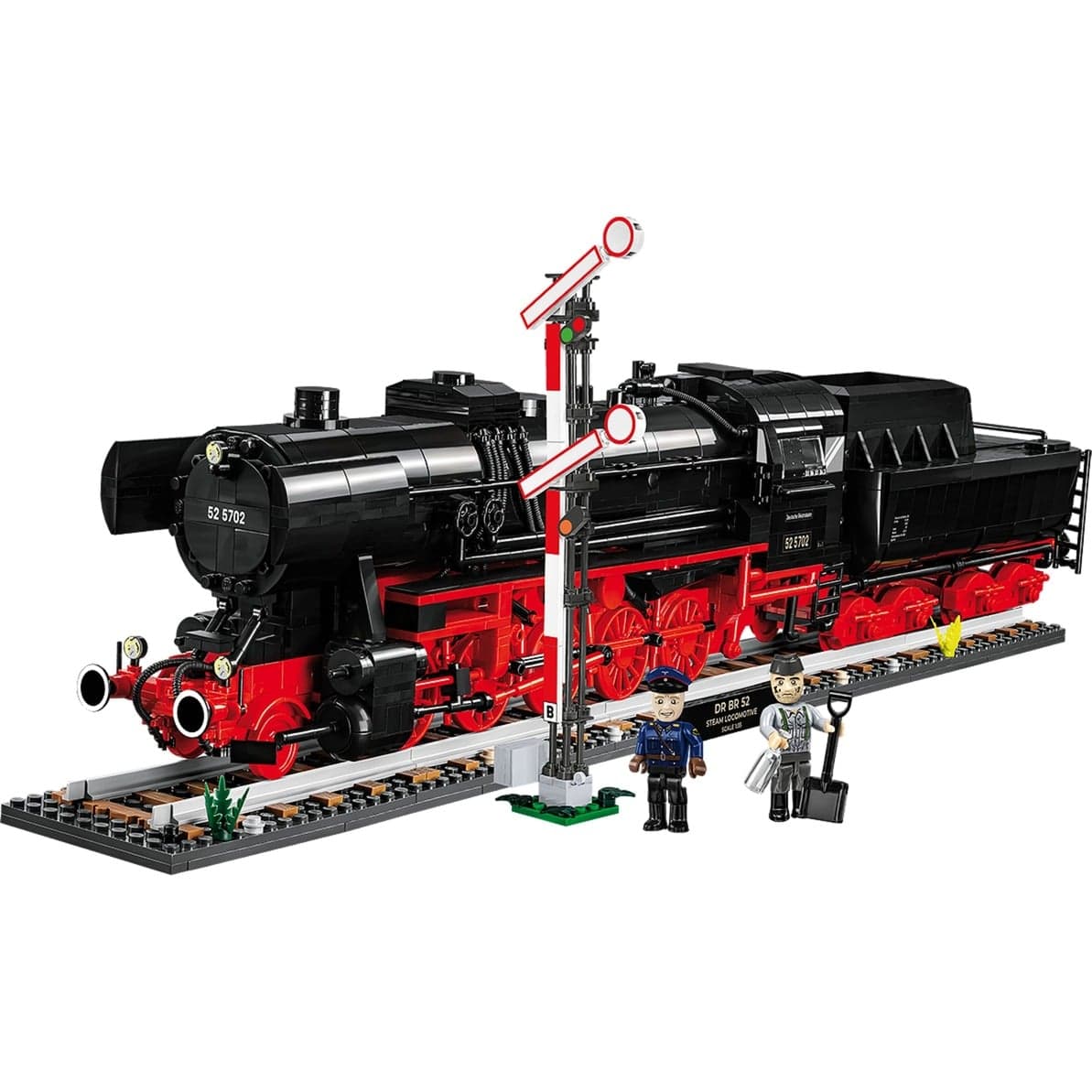 DR BR 52 Steam Locomotive & Railway Semaphore, Konstruktionsspielzeug