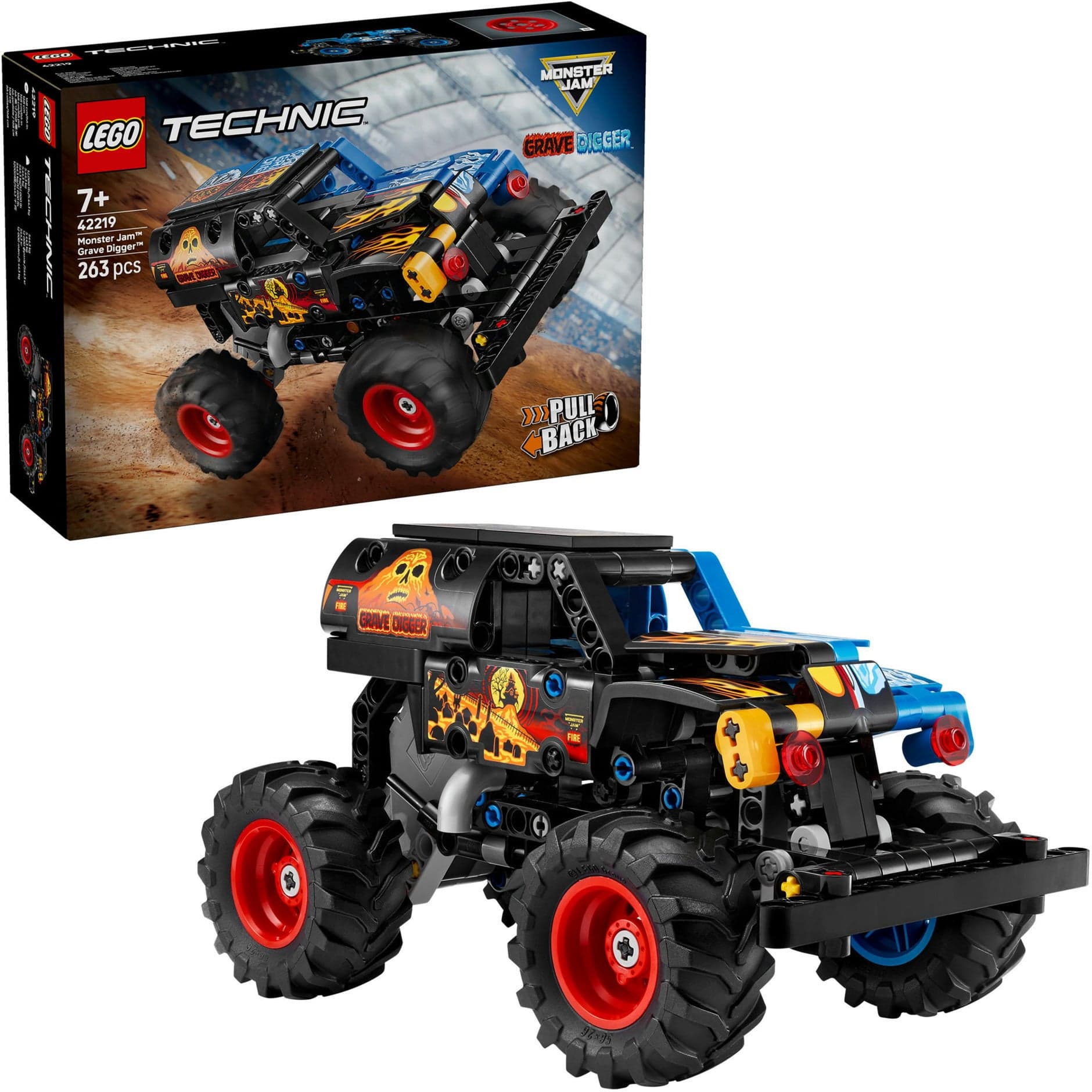 42219 Technic Monster Jam Grave Digger Feuer und Eis, Konstruktionsspielzeug