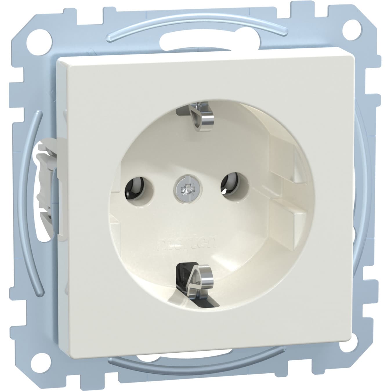 Schutzkontakt-Steckdose mit Steckklemme, Unterputz, 16 Ampere, 250 Volt, glänzend