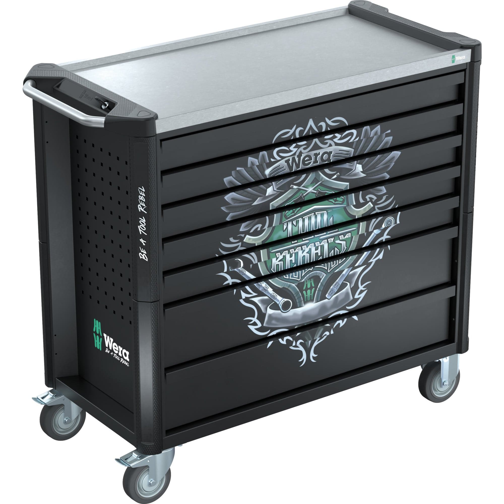 9702 Tool Rebel Werkstattwagen Stainless XXL 2, mit Bestückung, Werkzeugwagen
