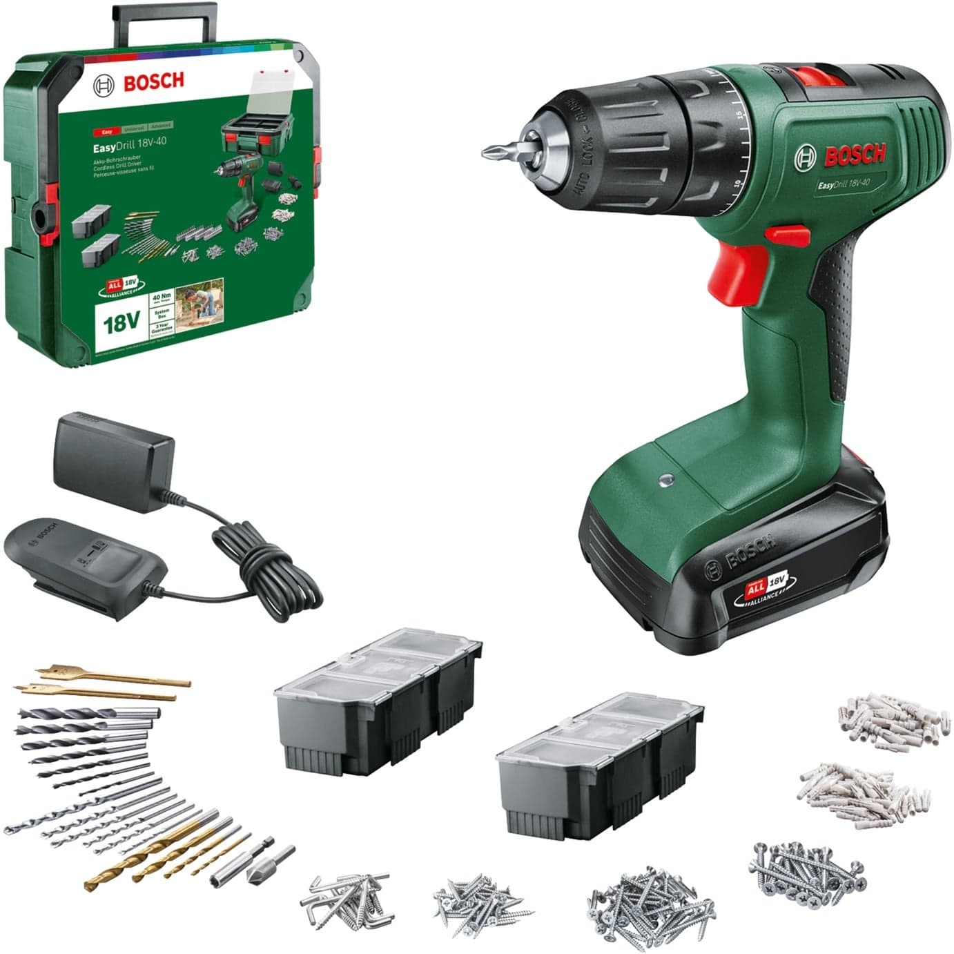 Akku-Bohrschrauber EasyDrill 18V-40 + SystemBox
