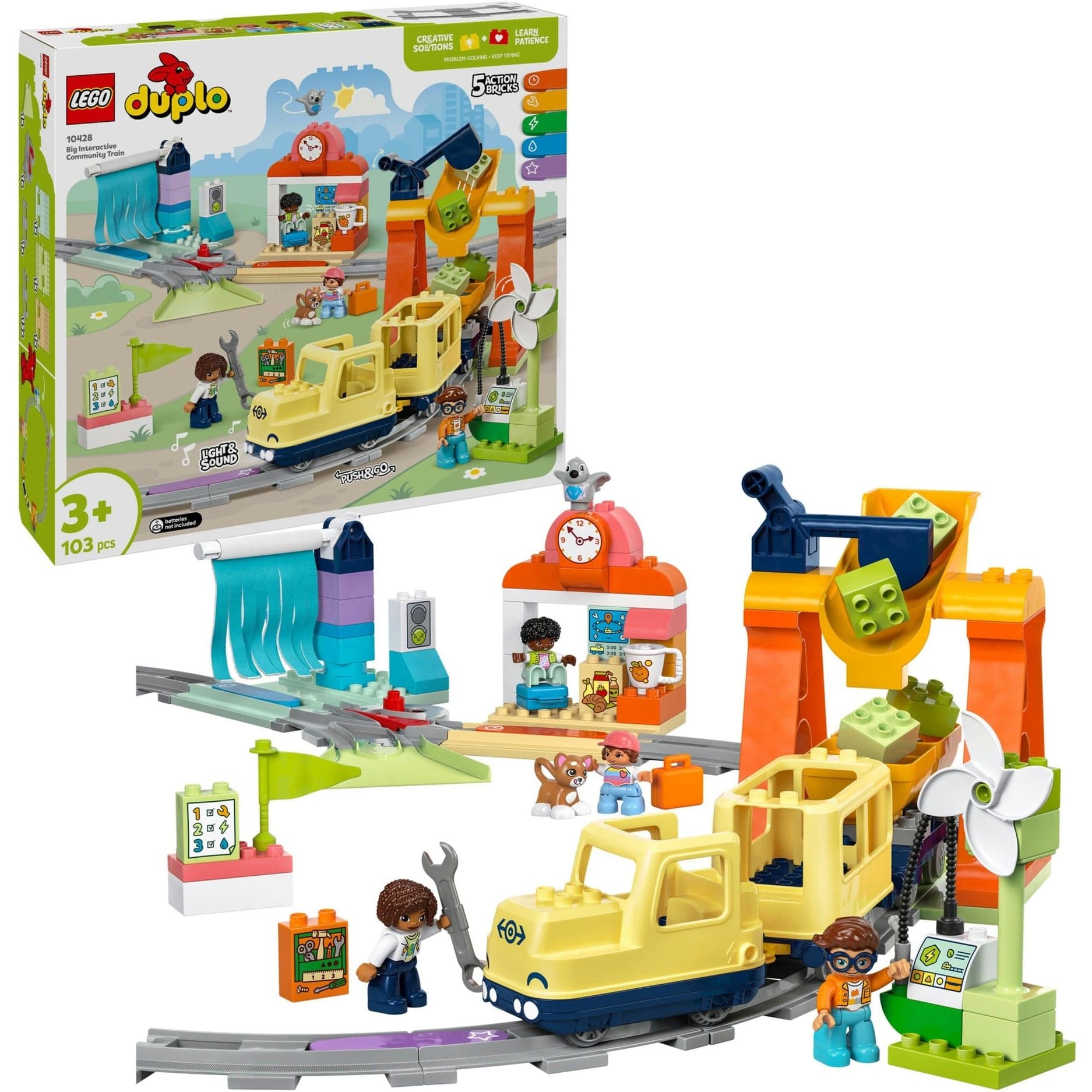 10428 DUPLO Town Große interaktive Eisenbahn, Konstruktionsspielzeug