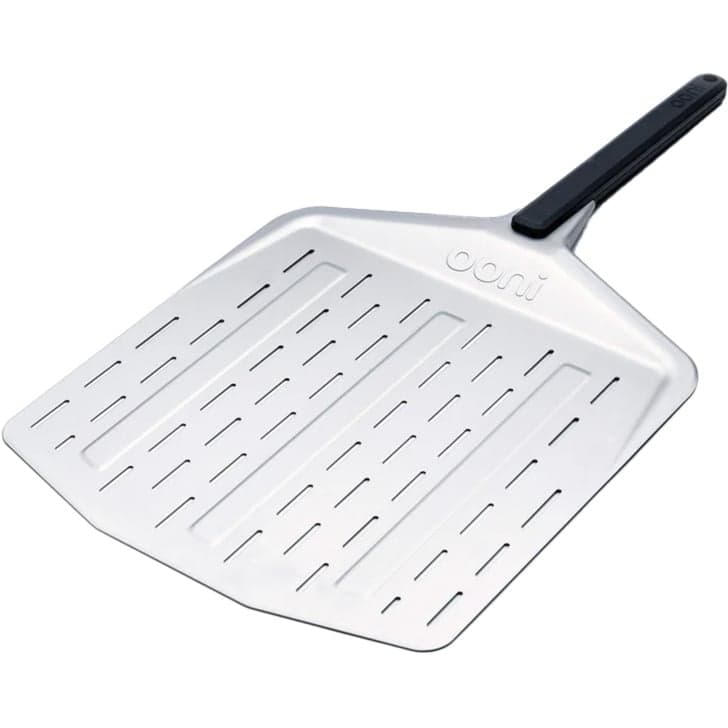 Premium Pizzaheber 12", perforiertes Aluminium, Grillbesteck