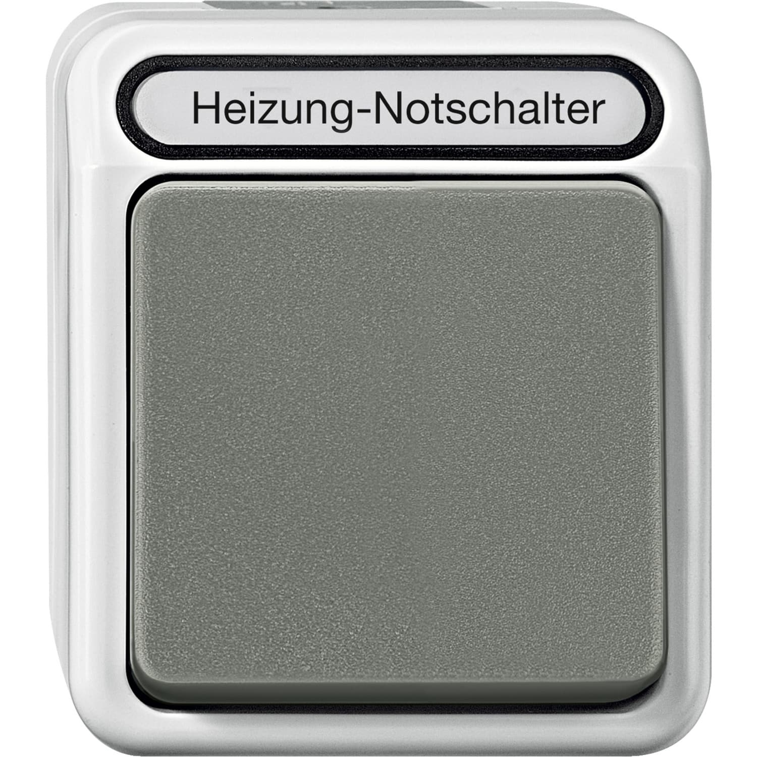 Heizungs-Notschalter, einpolig, beleuchtet, Aufputz, Schaltertyp Wechselschalter, IP44
