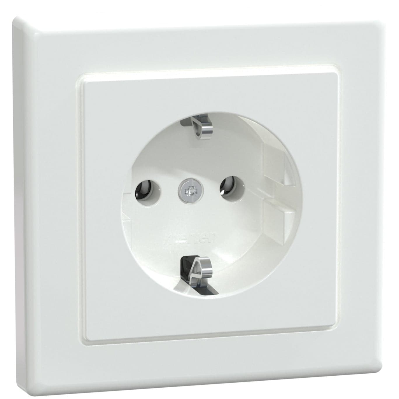 Schutzkontakt-Steckdose mit voller Abdeckplatte, Unterputz, 16 Ampere, 250 Volt
