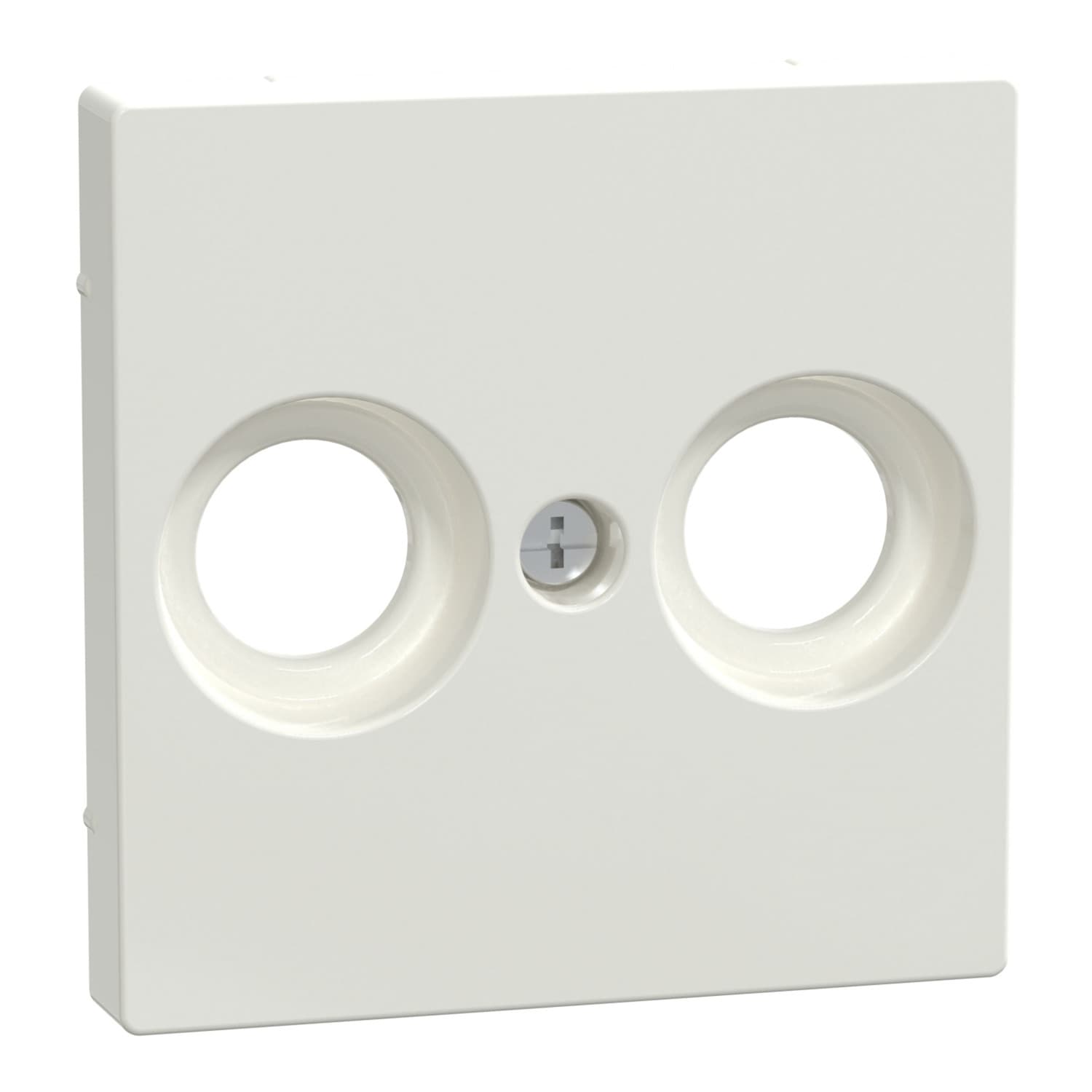 Zentralplatte für Antennendose, Unterputz, Kunststoff, matt, 56 x 56 x 9 Millimeter