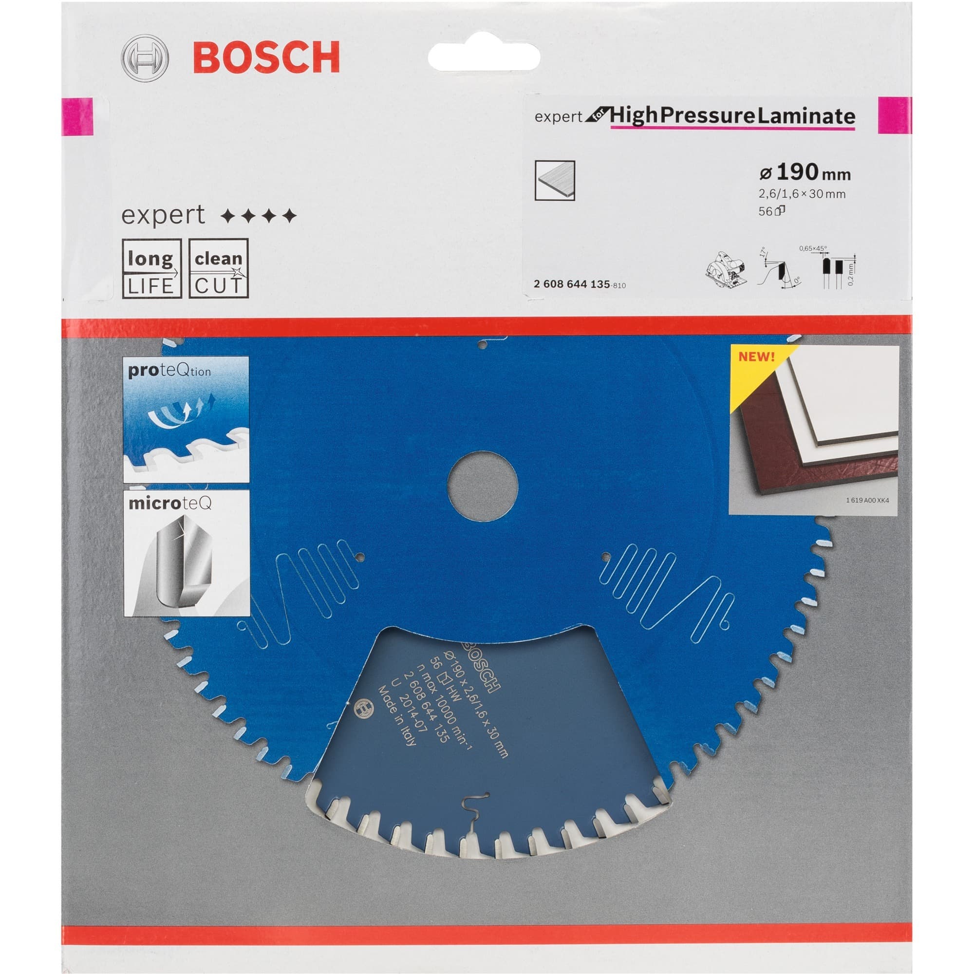 EXPERT High Pressure Laminate Kreissägeblatt, Ø 190mm, 56Z