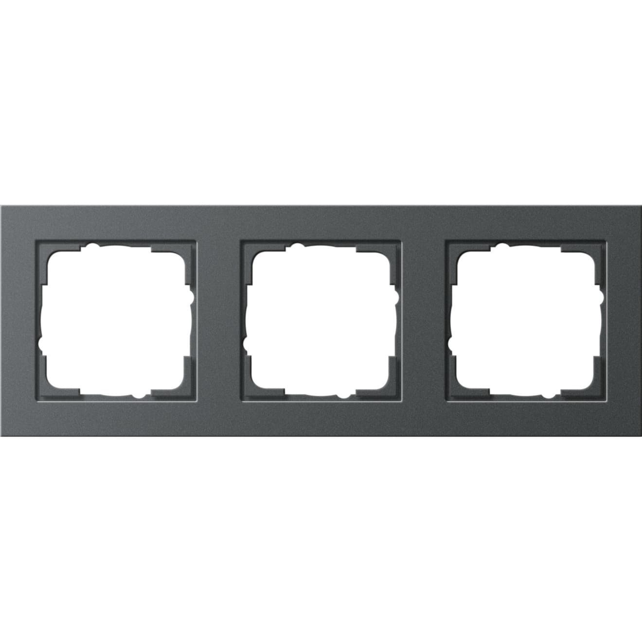 Abdeckrahmen E2 drei Einheiten horizontal und vertikal, Unterputzmontage, Kunststoff