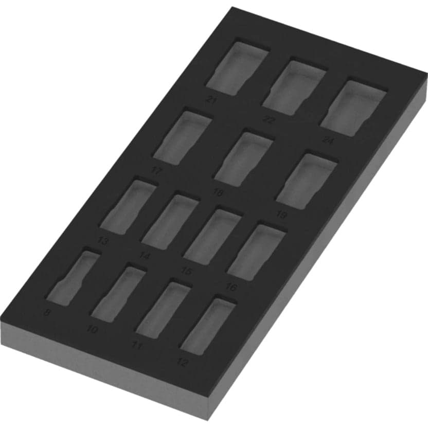 9828 Schaumstoffeinlage für Zyklop B 3/8" Impaktor Deep Steckschlüsseleinsatz Set 1, leer
