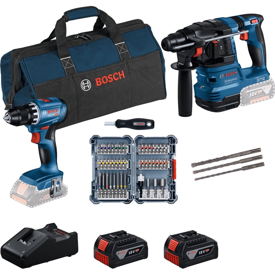 18V Profi-Set Bohrhammer GBH 18V-22 + Bohrschrauber GSR 18V-45