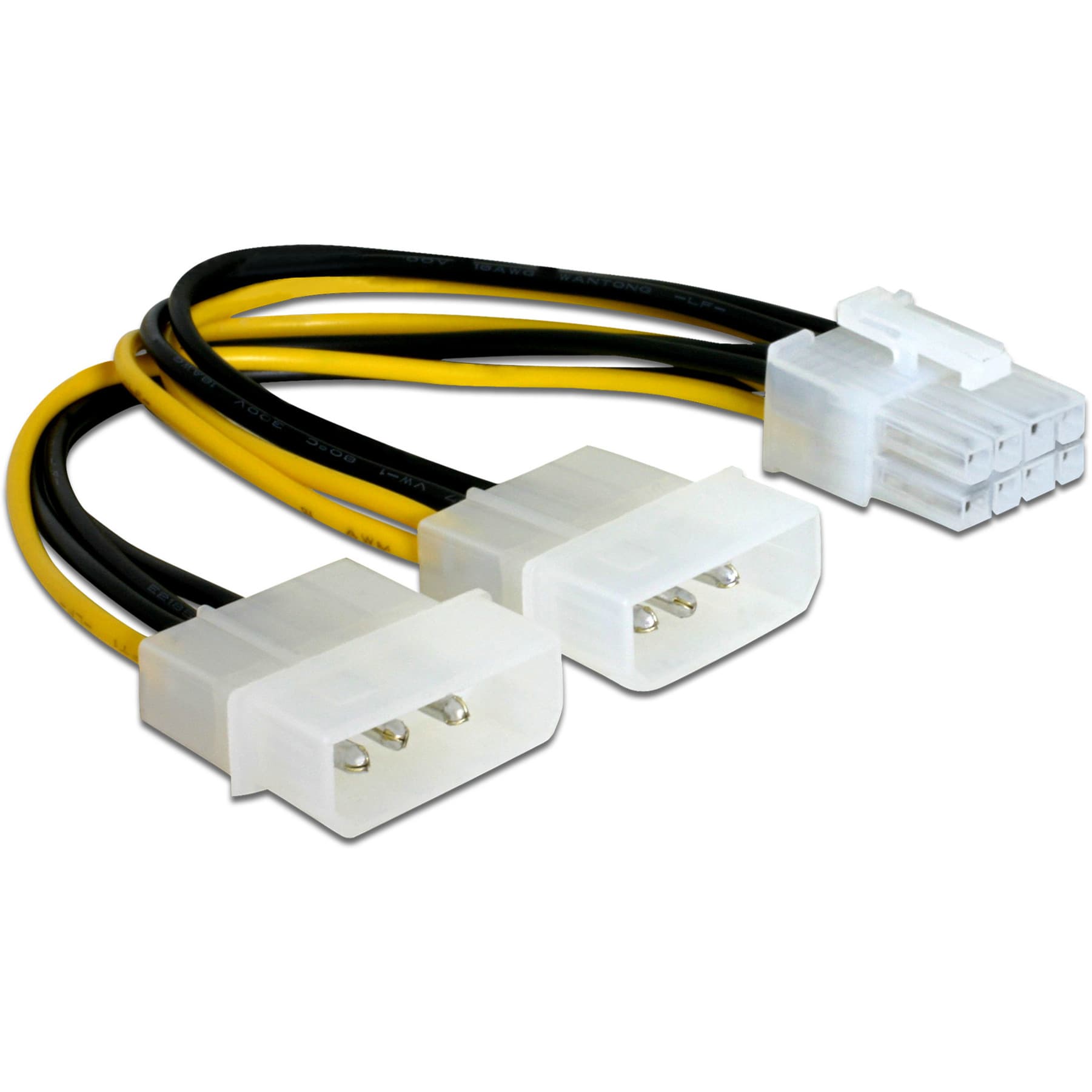 Stromkabel PCI Express 8 Pin > 2x 5,25" Stecker 4 Pin