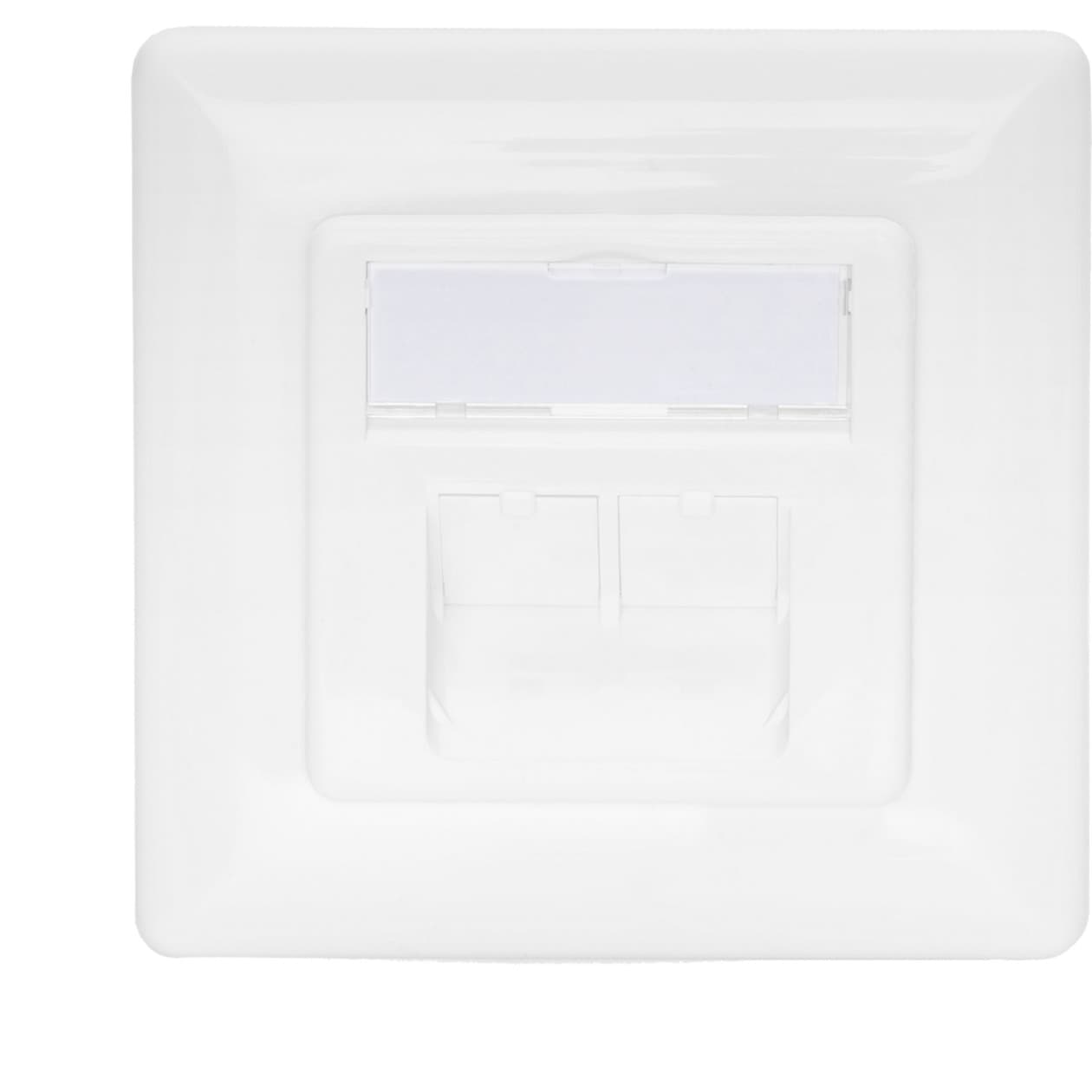 CAT.6A Datenanschlussdose, Unterputz, geschirmt, 2x RJ-45 LSA