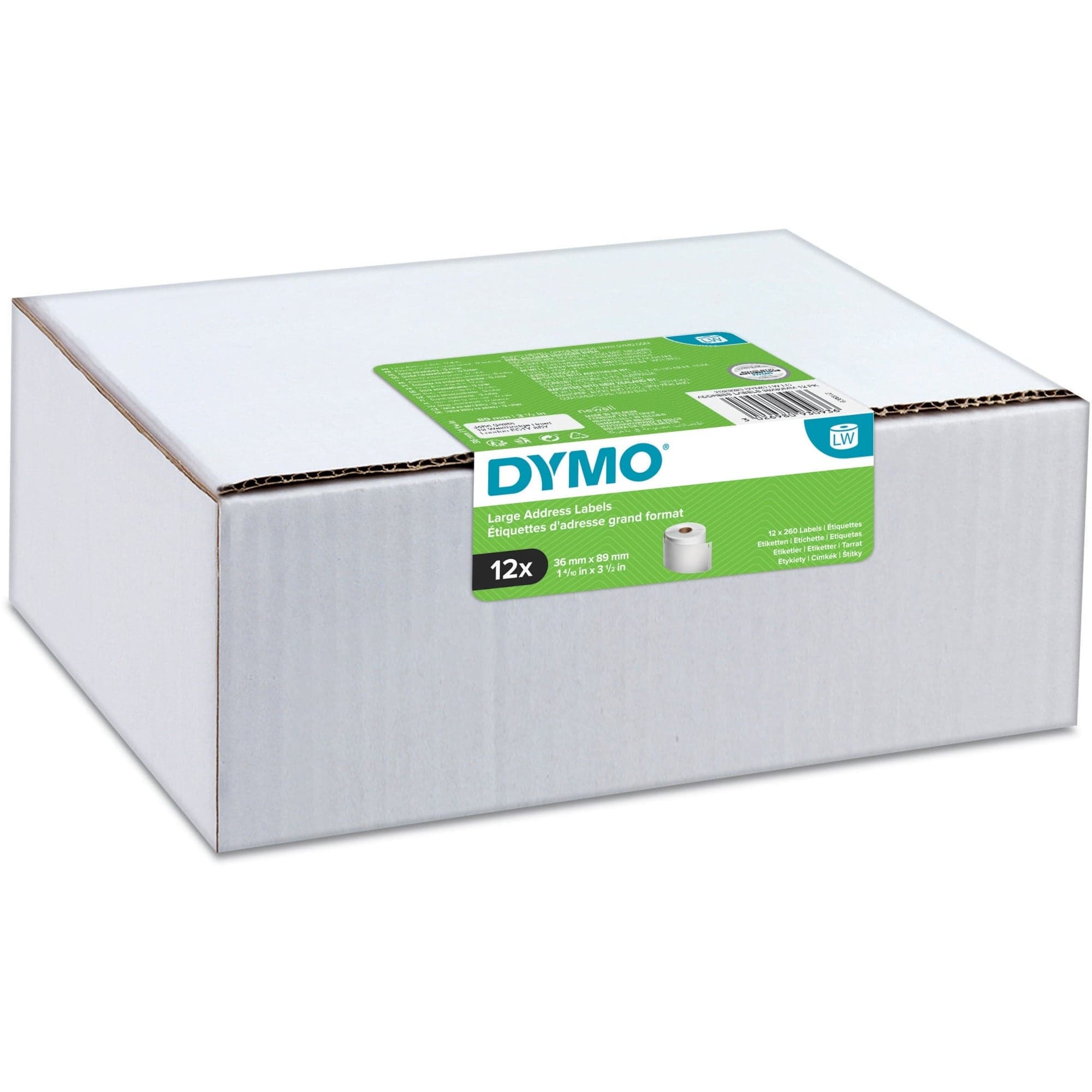 LabelWriter ORIGINAL VORTEILSPACK Adressetiketten 36x89mm, 12 Rollen mit je 260 Etiketten