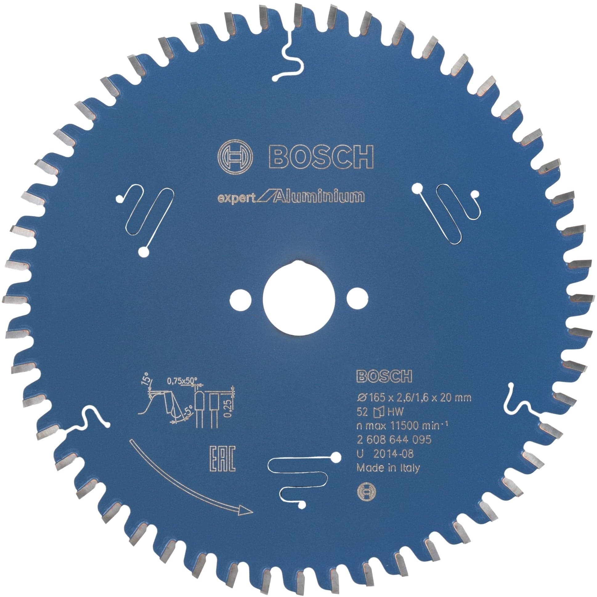 Kreissägeblatt Expert for Aluminium, Ø 165mm, 52Z