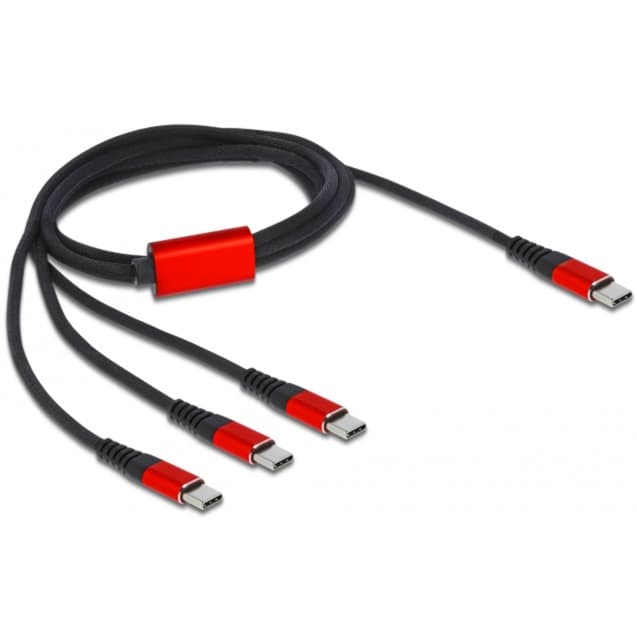 USB Ladekabel, USB-C Stecker > 3x USB-C Stecker