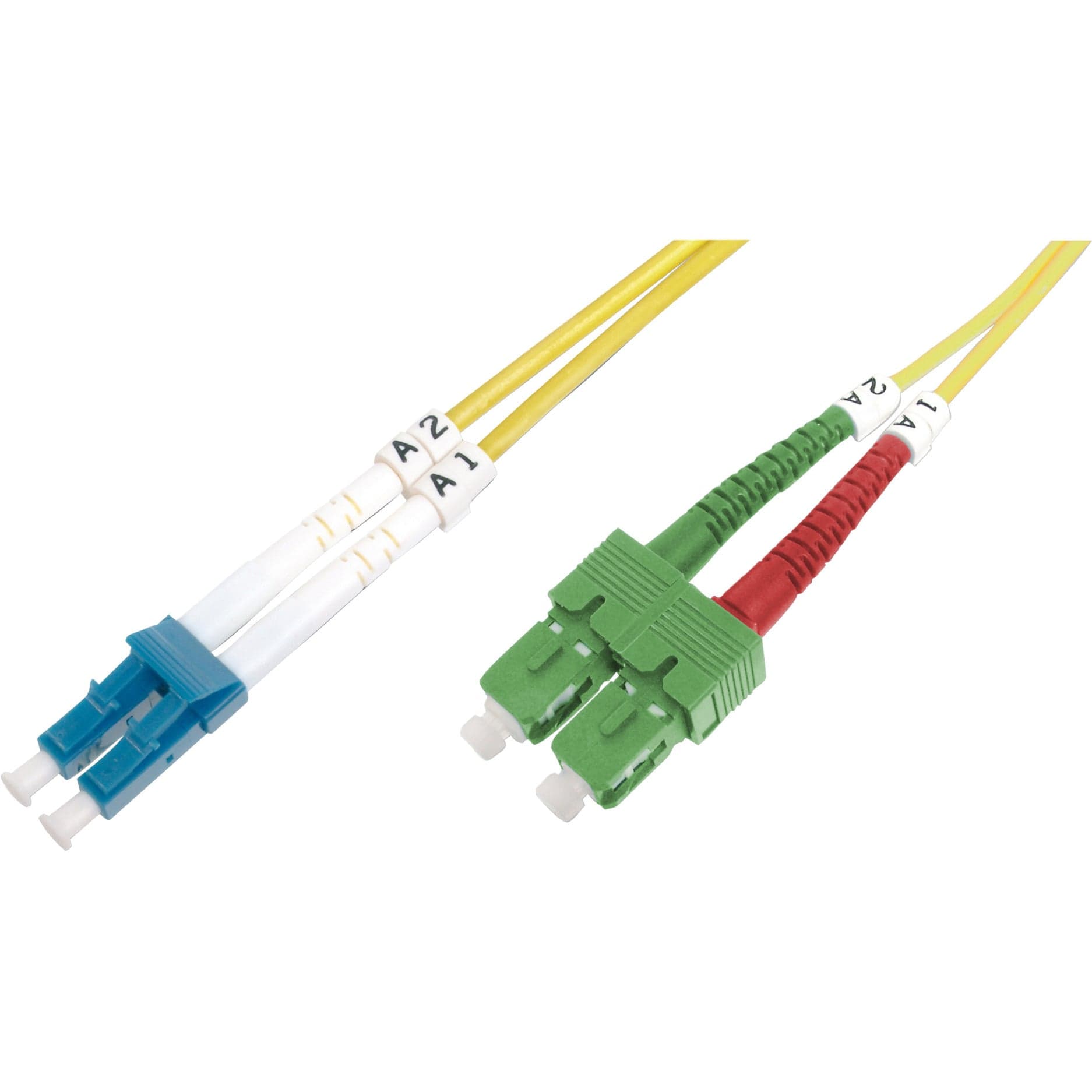 LWL Patchkabel, Duplex, LC (APC) > LC (PC) Stecker, Singlemode OS2