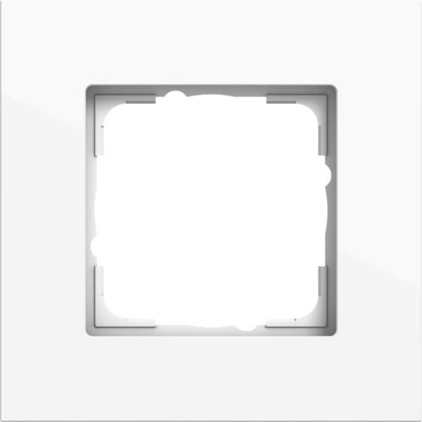 GIRA Abdeckrahmen 1-fach Alu.Reinweiá(lack.) 0211403, Abdeckung