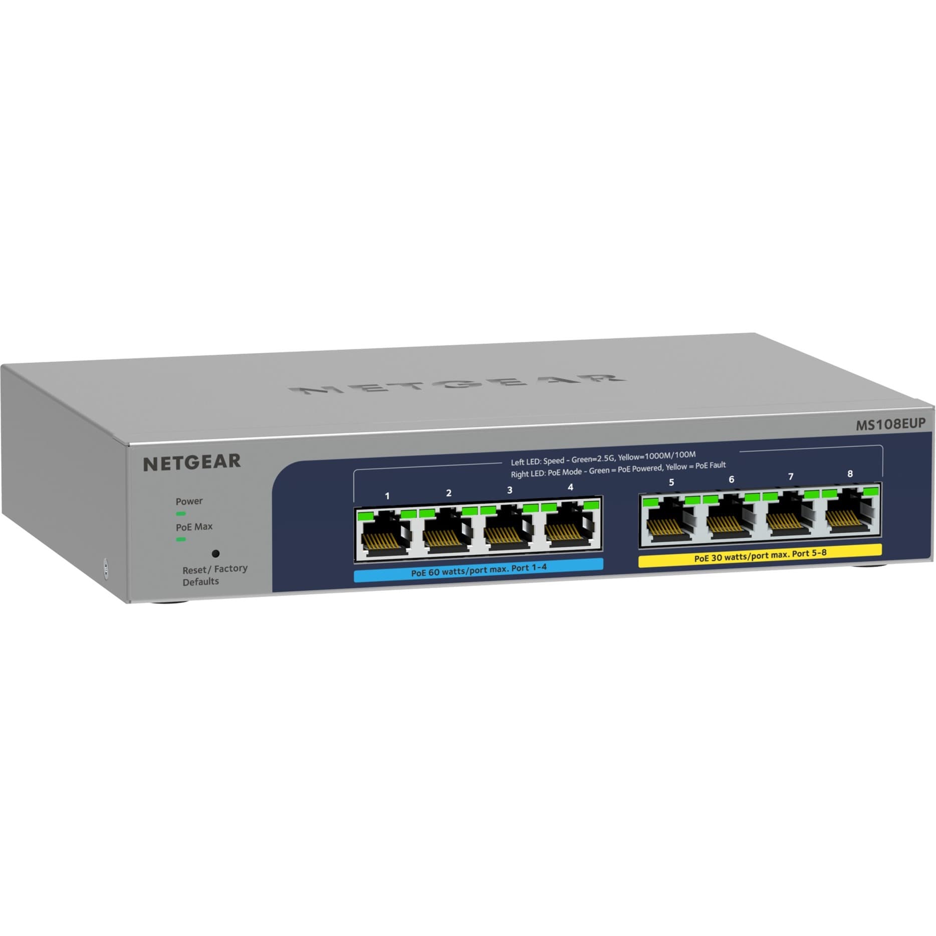 MS108UP 8-Port Ultra 60 PoE, Switch