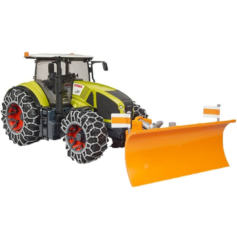 Claas Axion 950 mit Schneeketten und Räumschild, Modellfahrzeug