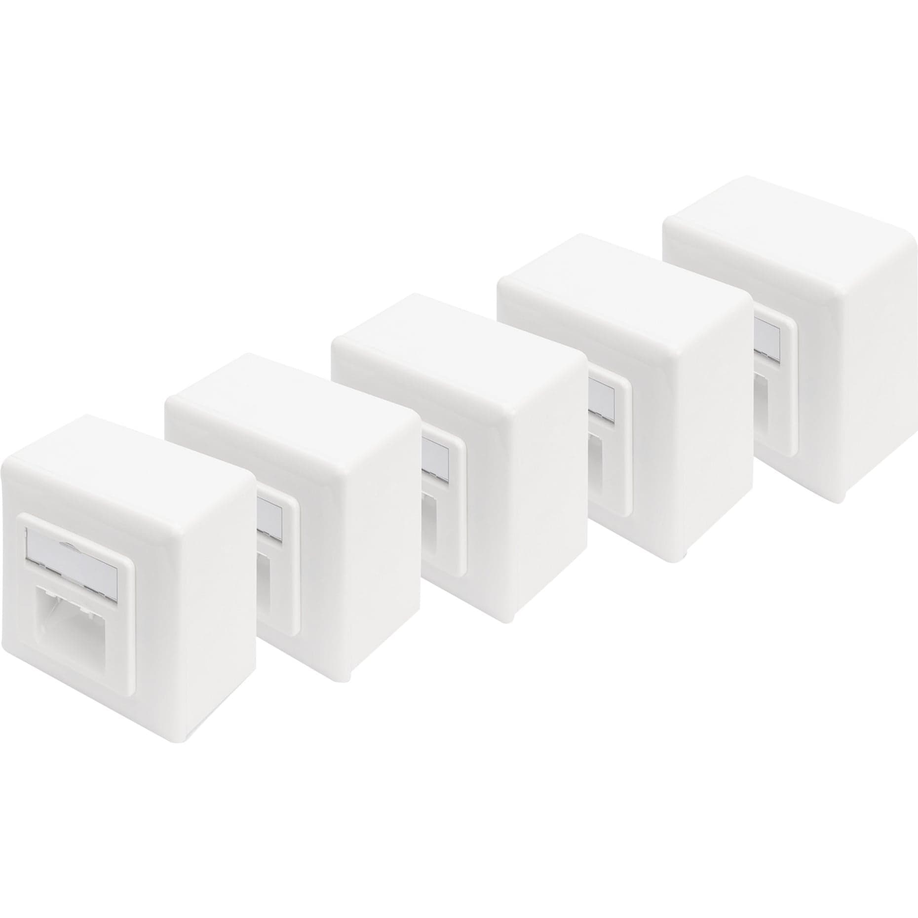 CAT.6A Datenanschlussdose, Aufputz, geschirmt, 2x RJ-45 LSA