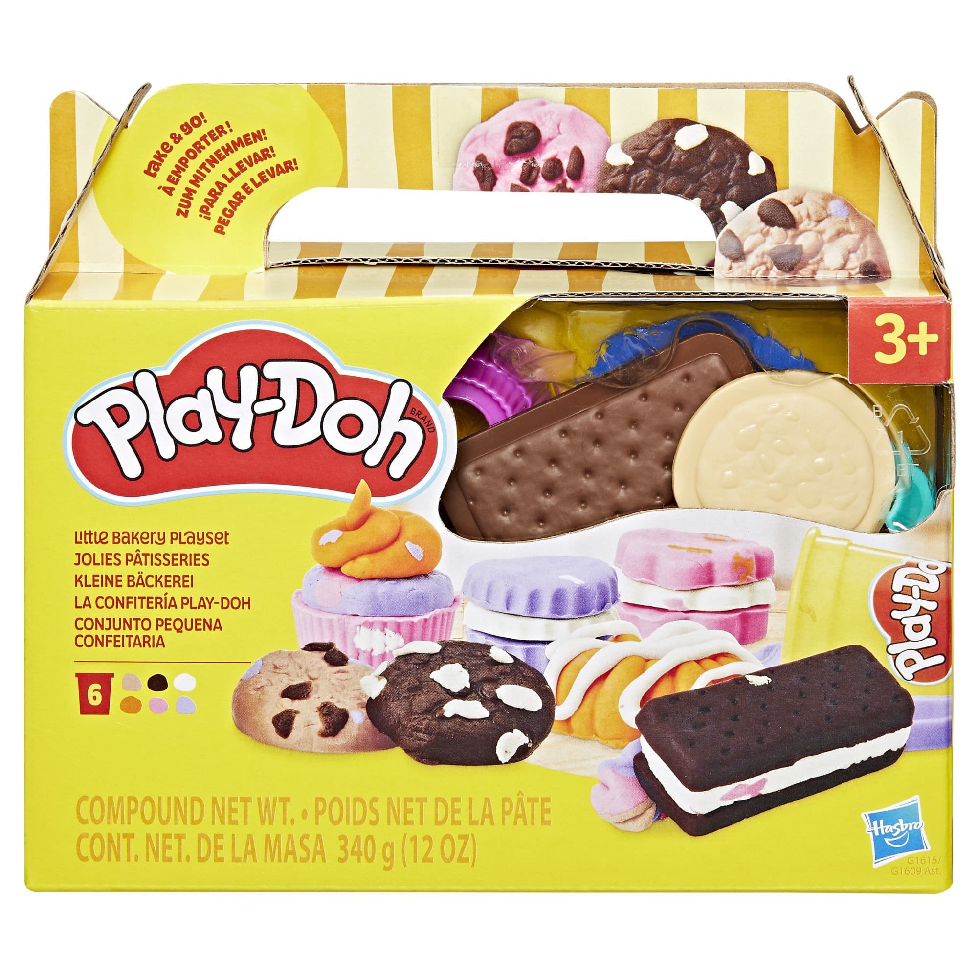 Play-Doh Kleine Bäckerei Knetset mit 6 Werkzeugen und 6 Farben, Kneten