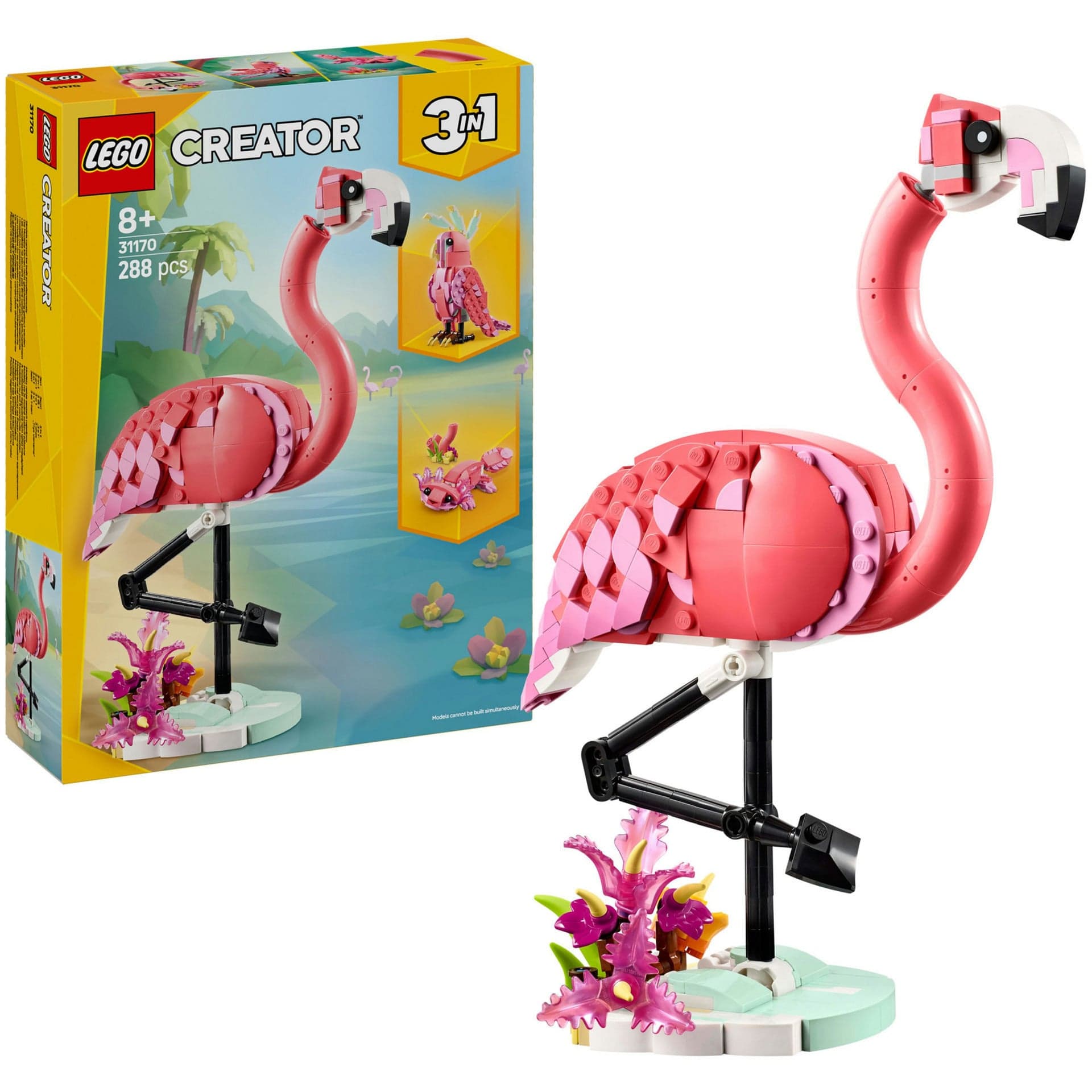 31170 Creator 3-in-1 Rosa Flamingo, Konstruktionsspielzeug