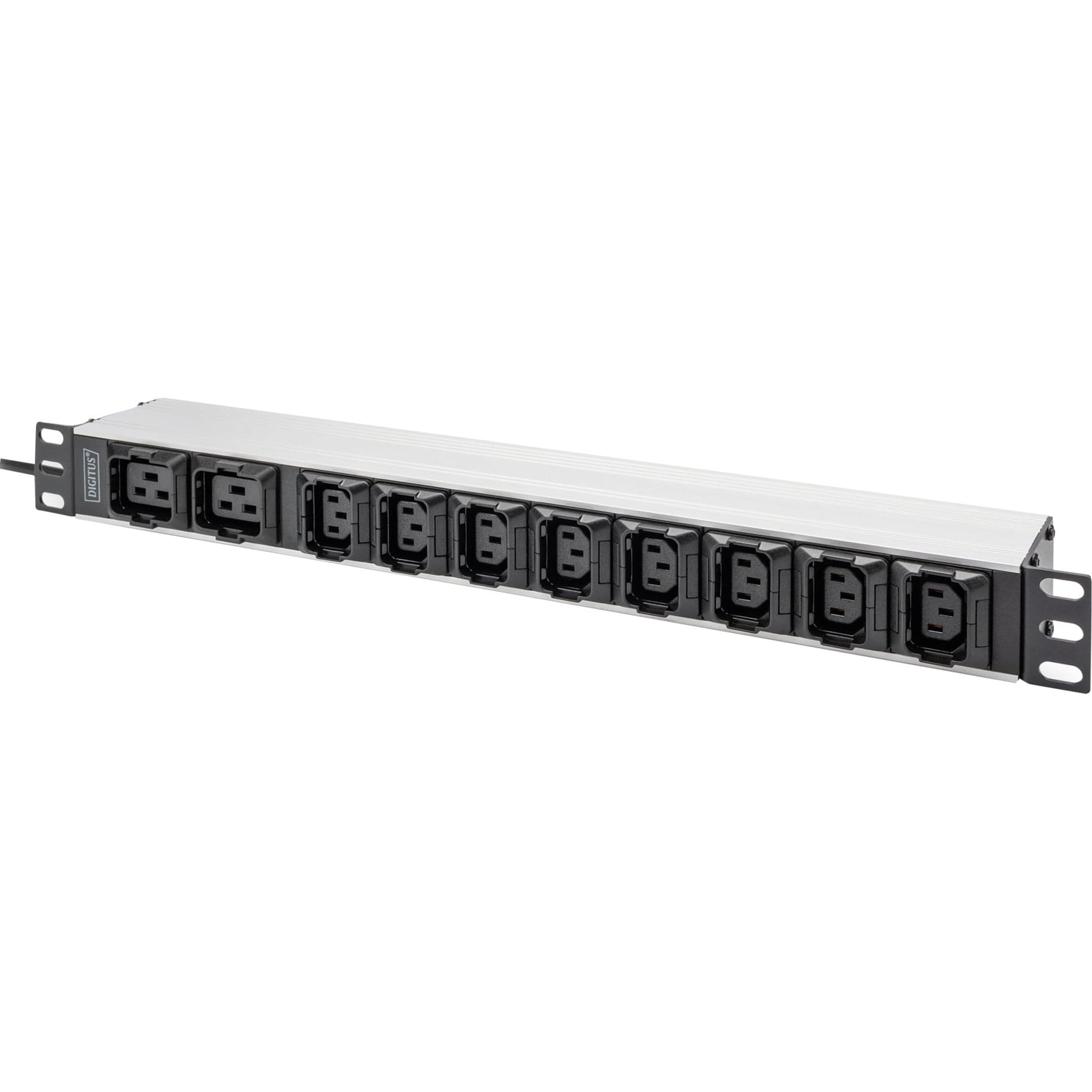 Steckdosenleiste 19" PDU mit Aluminiumprofil, 10-fach, 8x C13, 2x C19