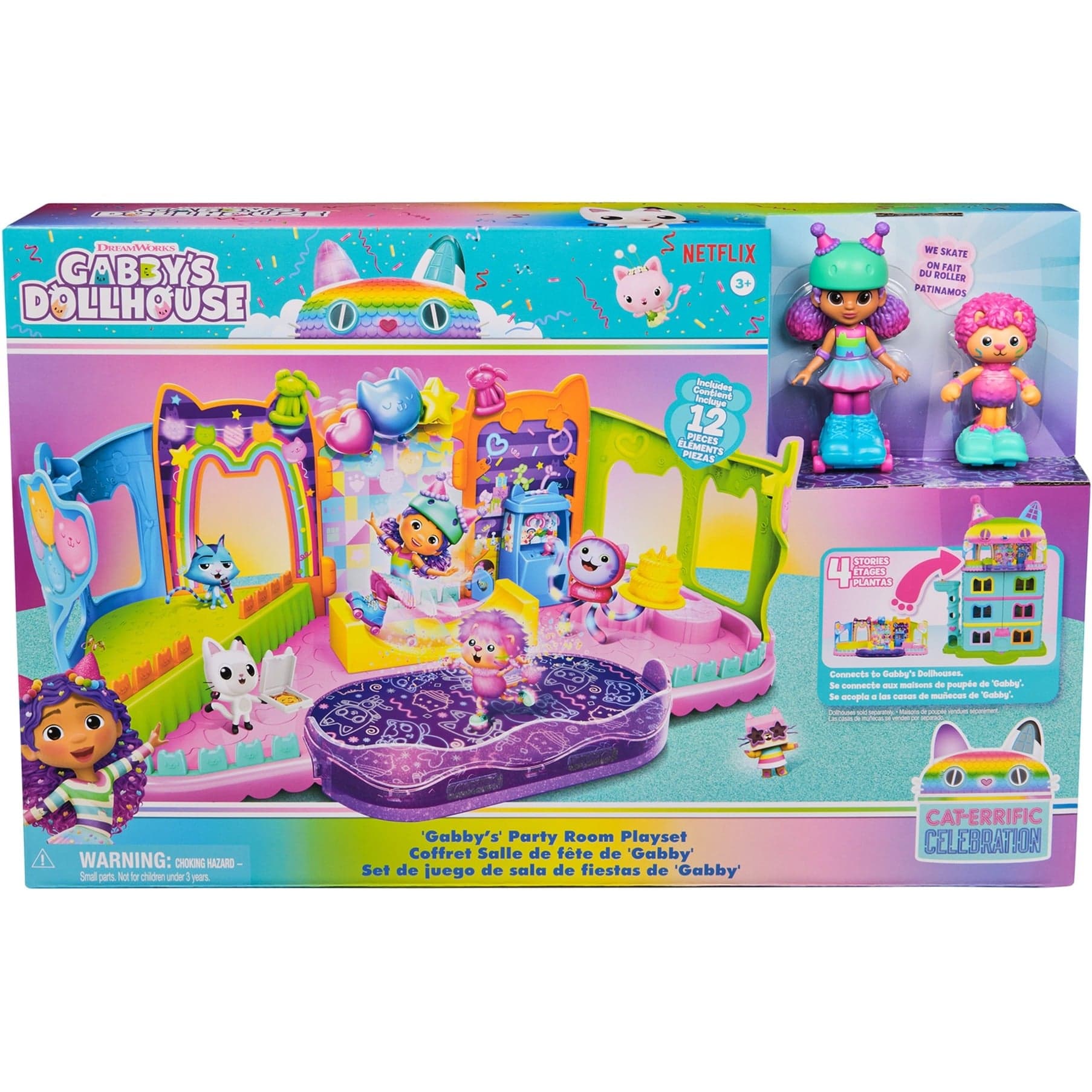 Gabby''s Dollhouse Partyzimmer-Spielset - Skate Park Dachgeschoss, Spielfigur
