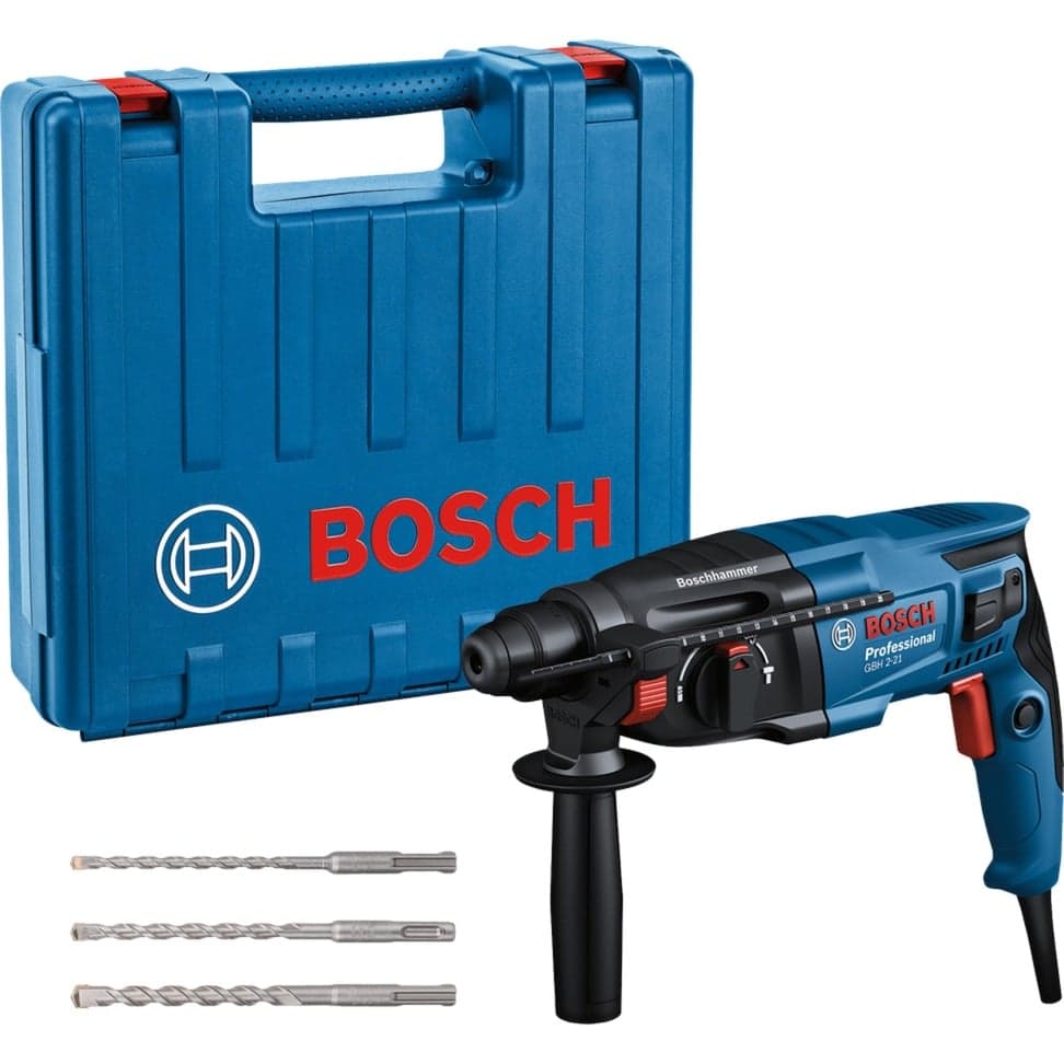 Bohrhammer GBH 2-21 Professional, mit 3-teiligen Bohrer-Set