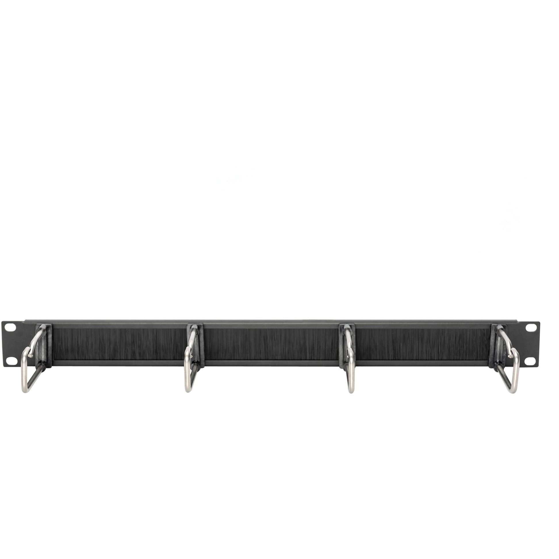 Kabelrangierpanel mit Stahlbügeln und Bürstenleiste für 483 mm (19")-Schränke, Kabelführung