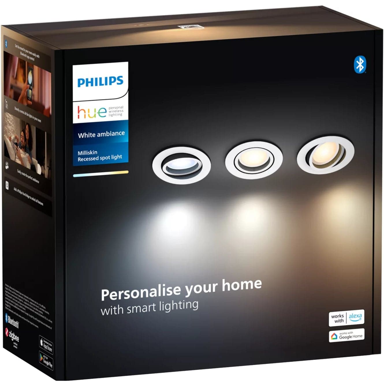 White Ambiance Milliskin Einbauspot 3er-Pack, LED-Leuchte