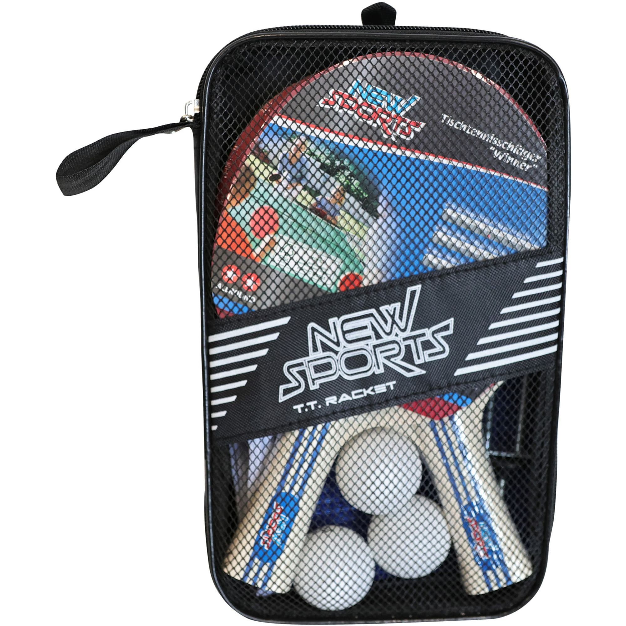 Tischtennis-Set mit 2 Schlägern, 3 Bällen und Netz, Sets