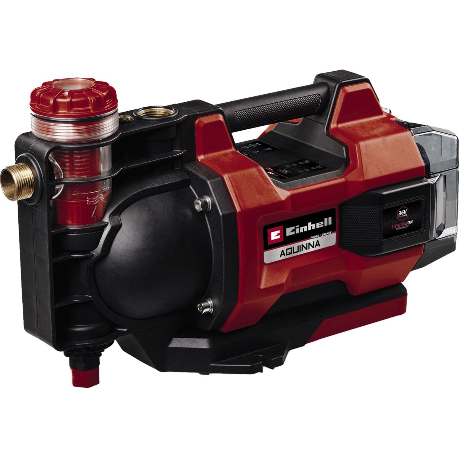Automatische Akku-Gartenpumpe AQUINNA 36/38 F LED AUTOMATIC, 36Volt (2x18V)
