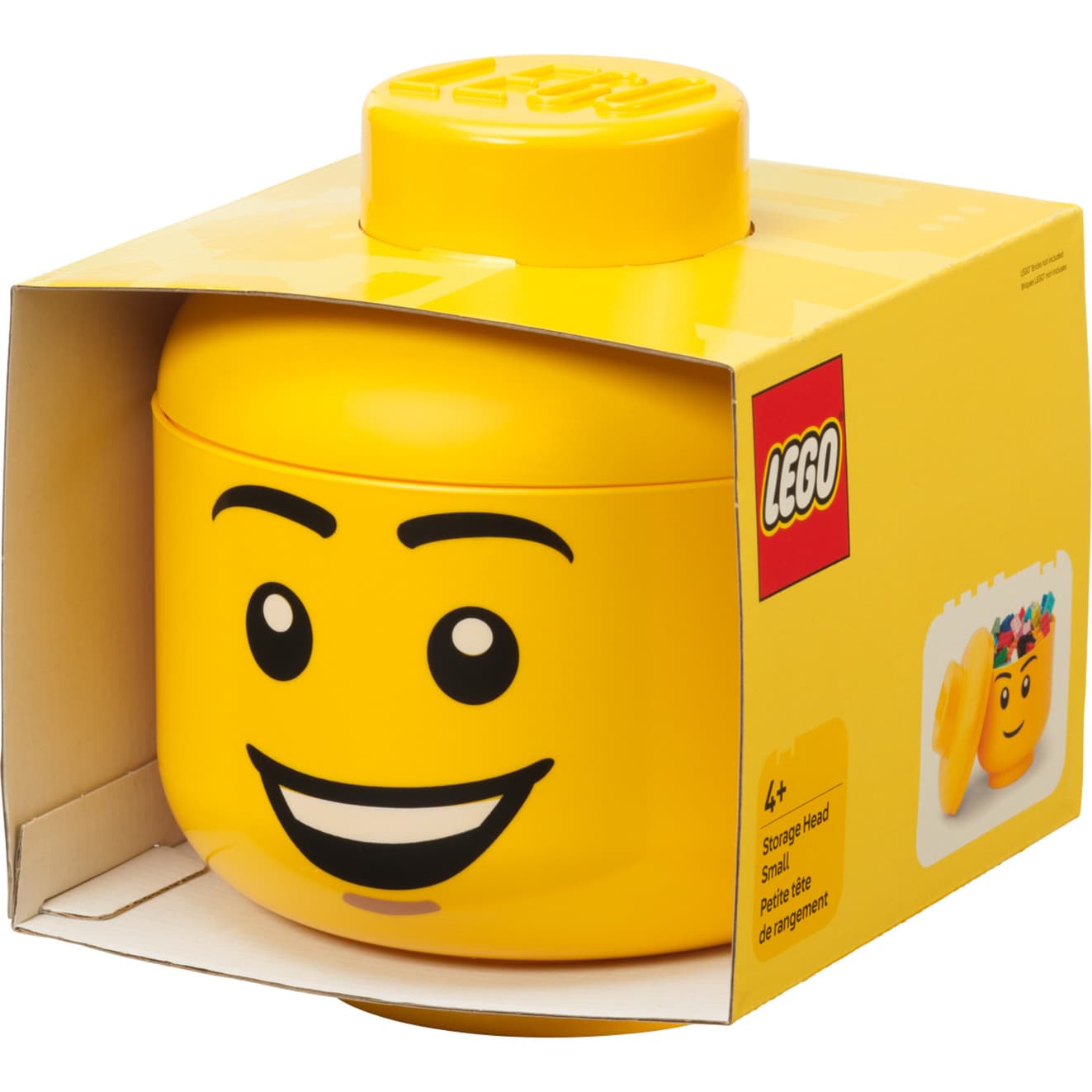 LEGO Storage Head "Happy Boy", klein, Aufbewahrungsbox