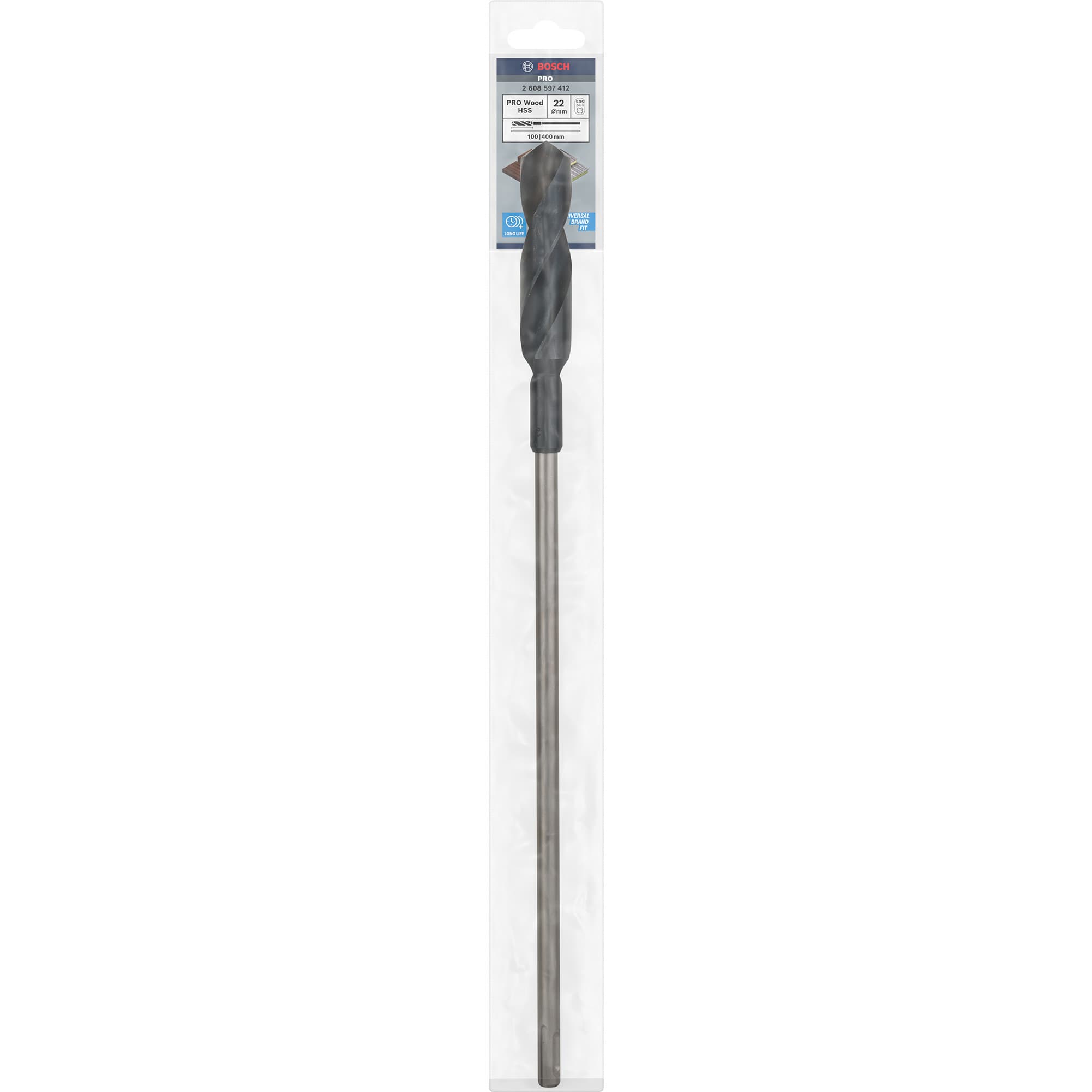 PRO Wood HSS Schalungs- und Installationsbohrer, SDS-plus, Ø 22mm
