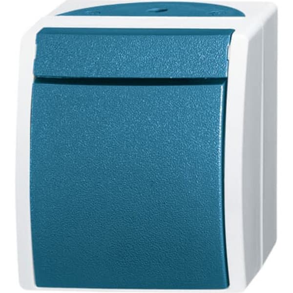 Kreuzschalter Aufputz mit Wippe, Basiselement mit Komplettgehäuse, Typ 2601/7 W-53