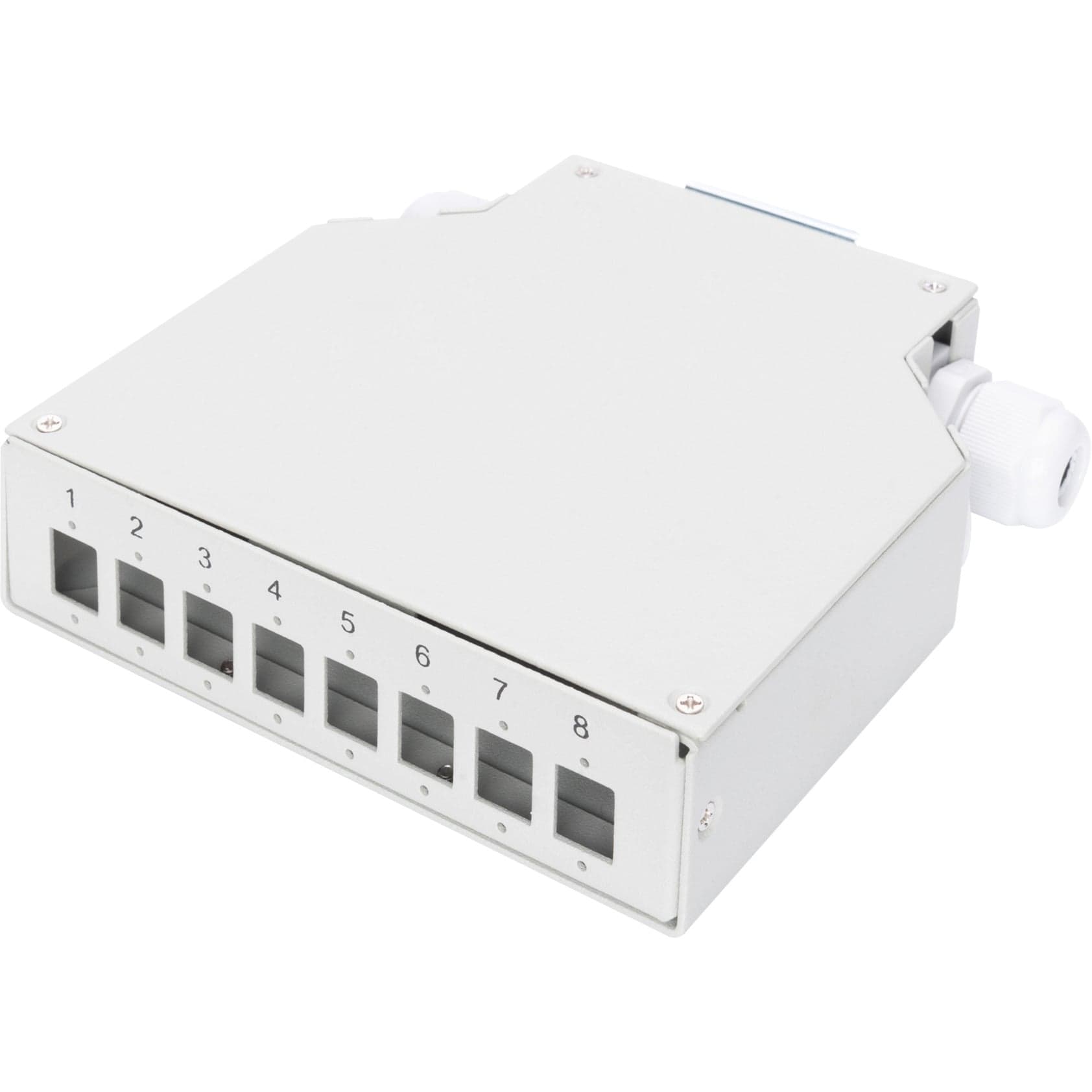 Hutschienen Spleißbox für 8 LC/DX Kupplungen